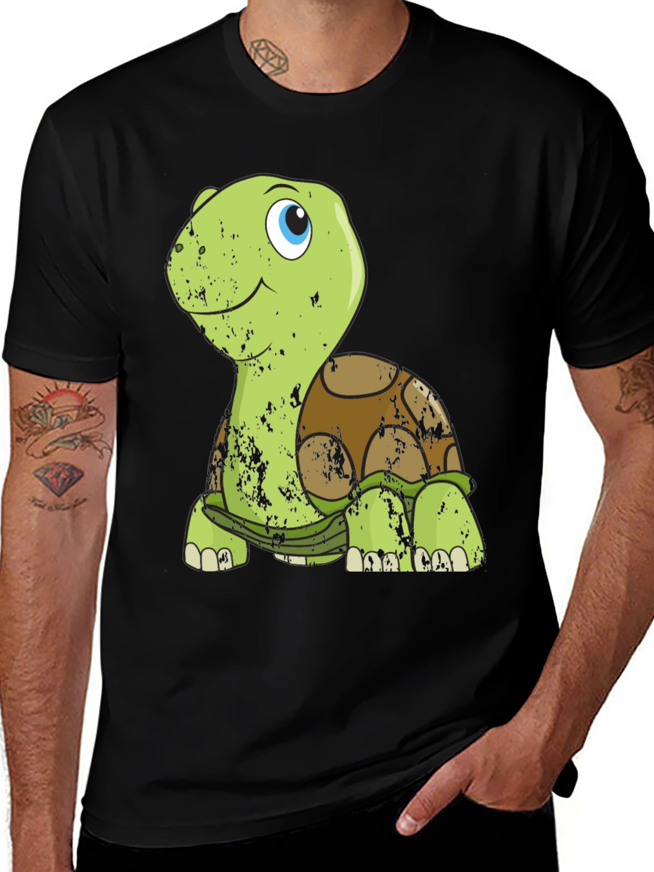 Variant 26 of Cartoon Turtle Graphic Tee - Fun & Unique