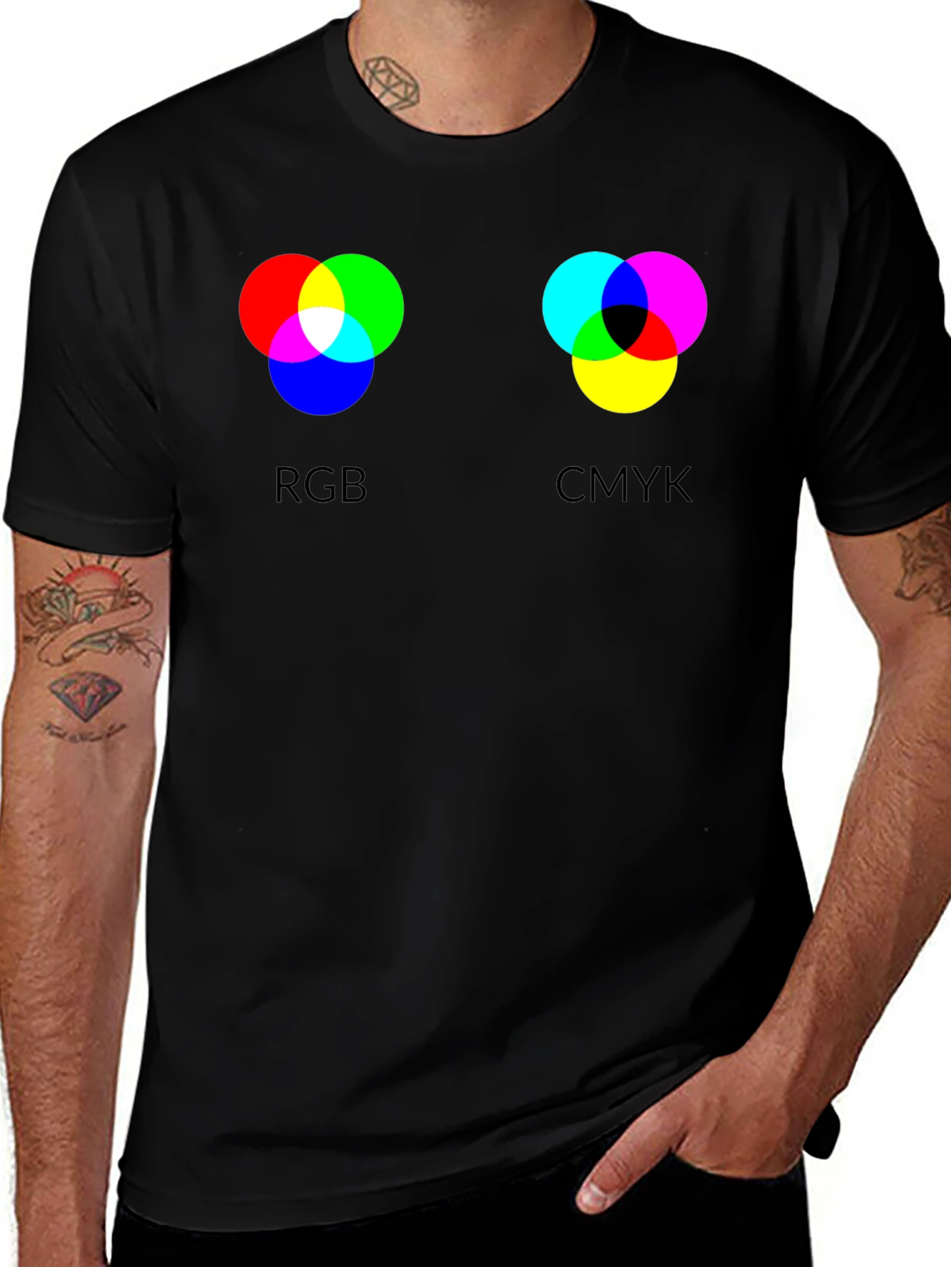 RGB CMYK Color Theory Graphic T-Shirt