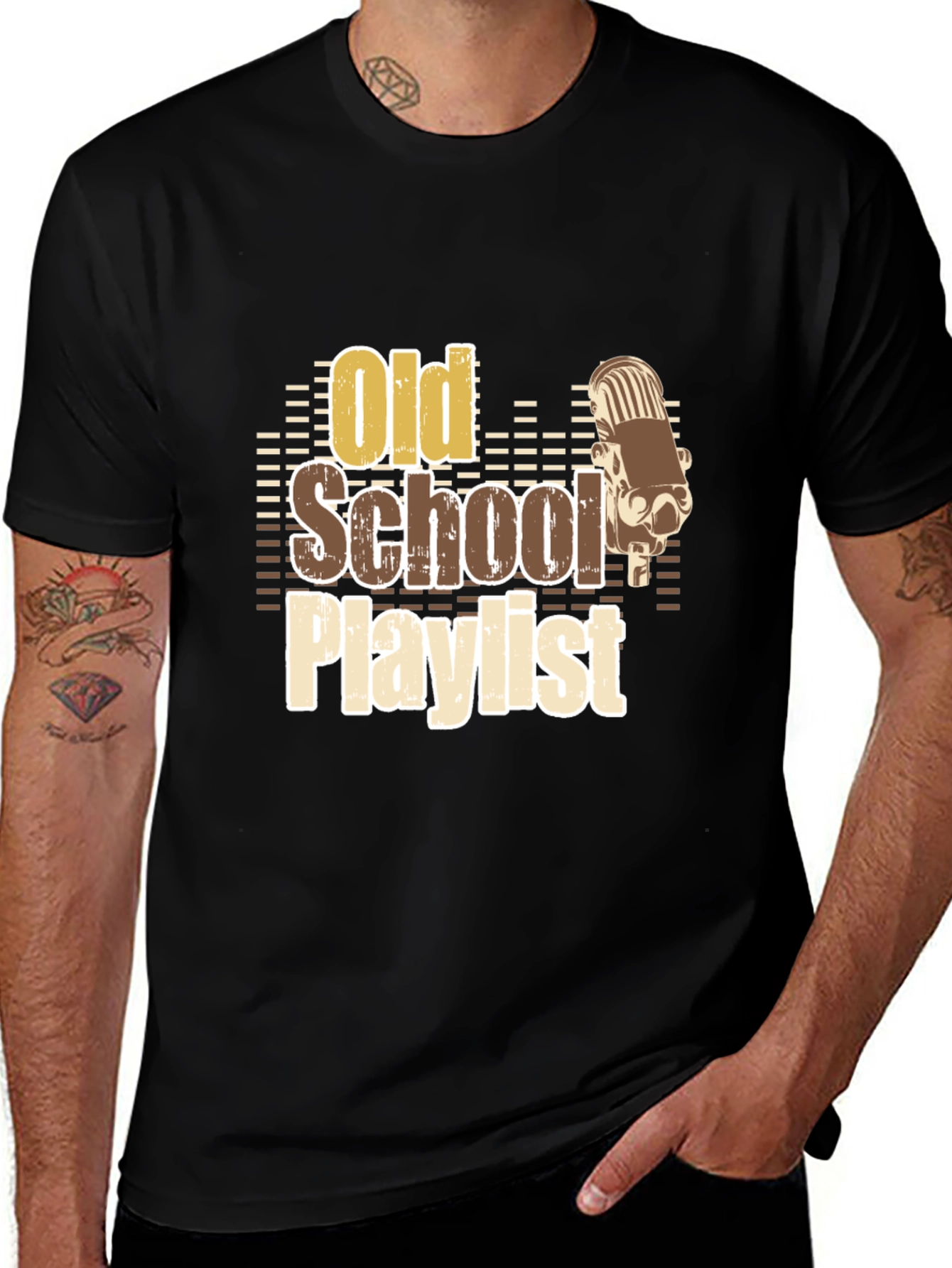 Variant 11 of Vintage Old School Playlist T-Shirt