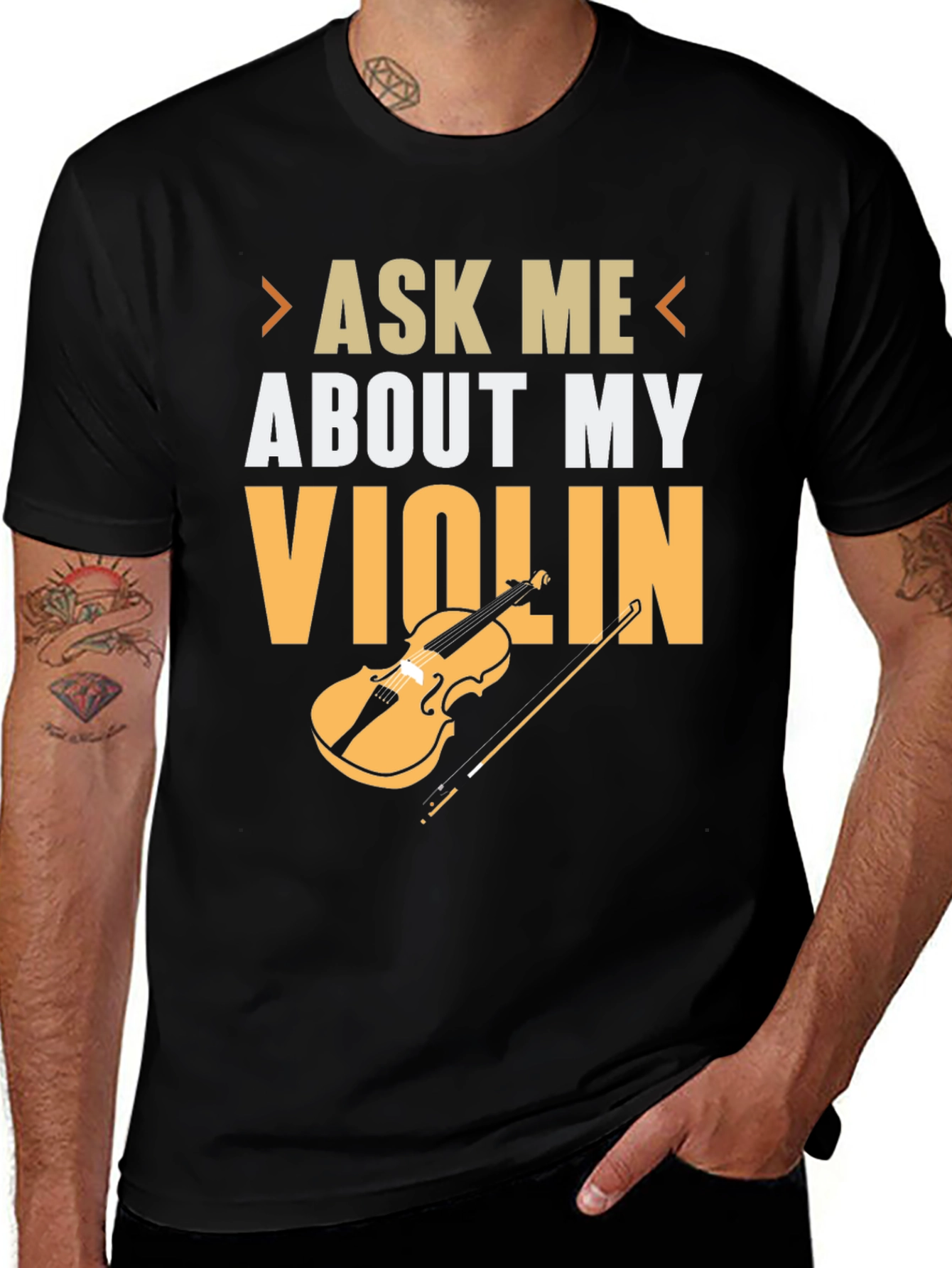 Variant 30 of Ask Me About My Violin T-Shirt