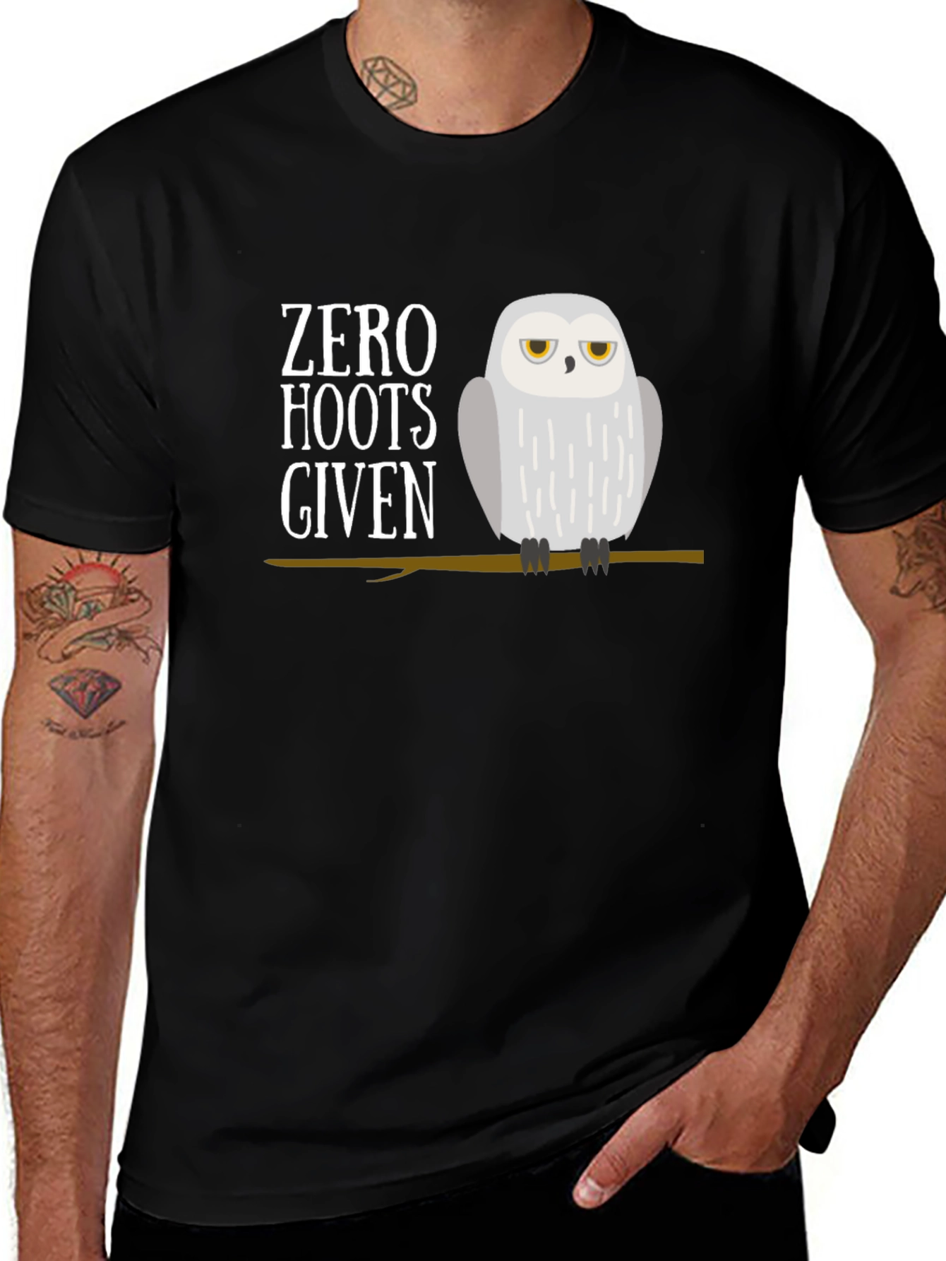 Variant 20 of Zero Hoots Given Owl Graphic T-Shirt