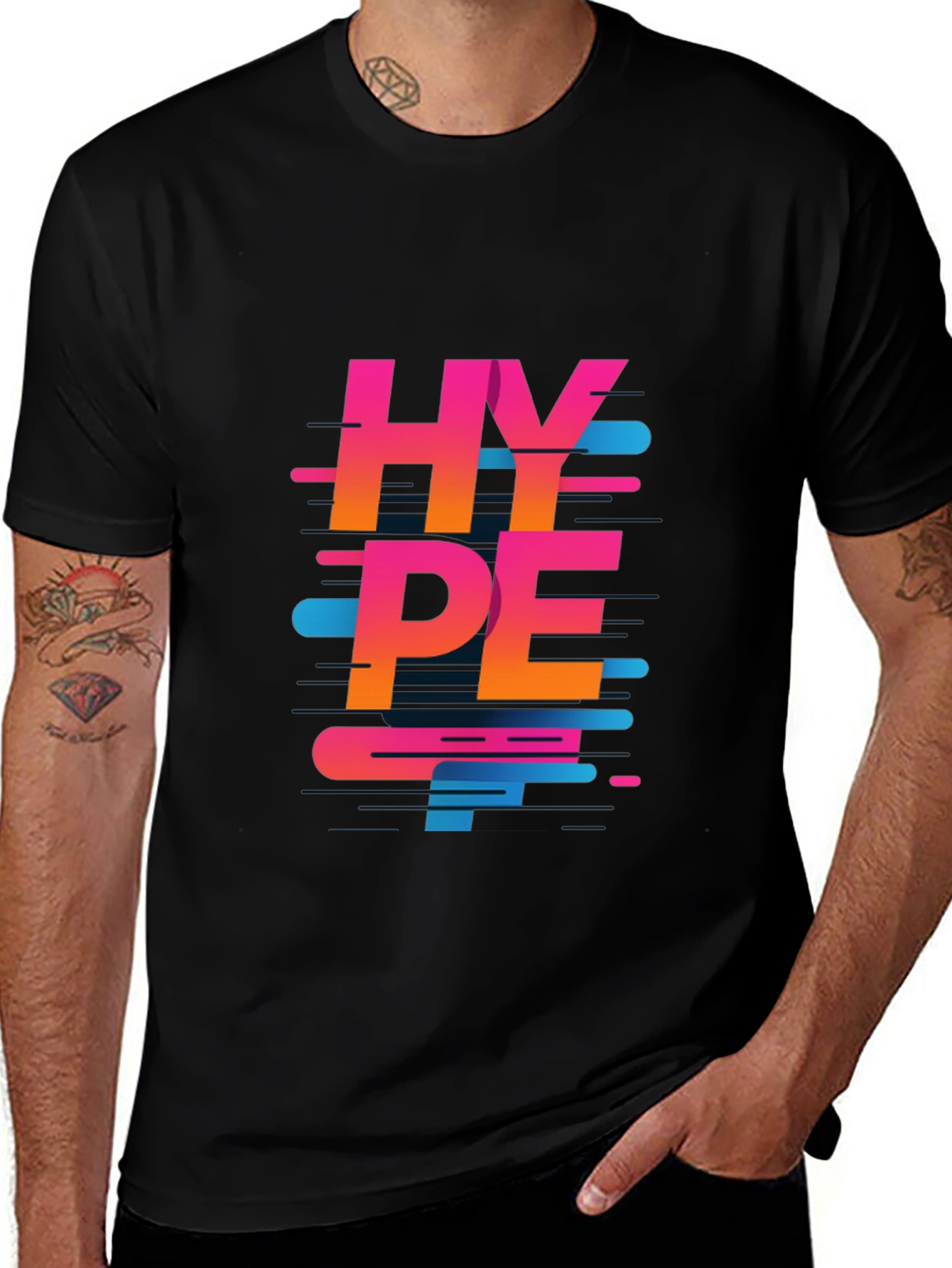 Variant 11 of Hype Graphic Black T-Shirt