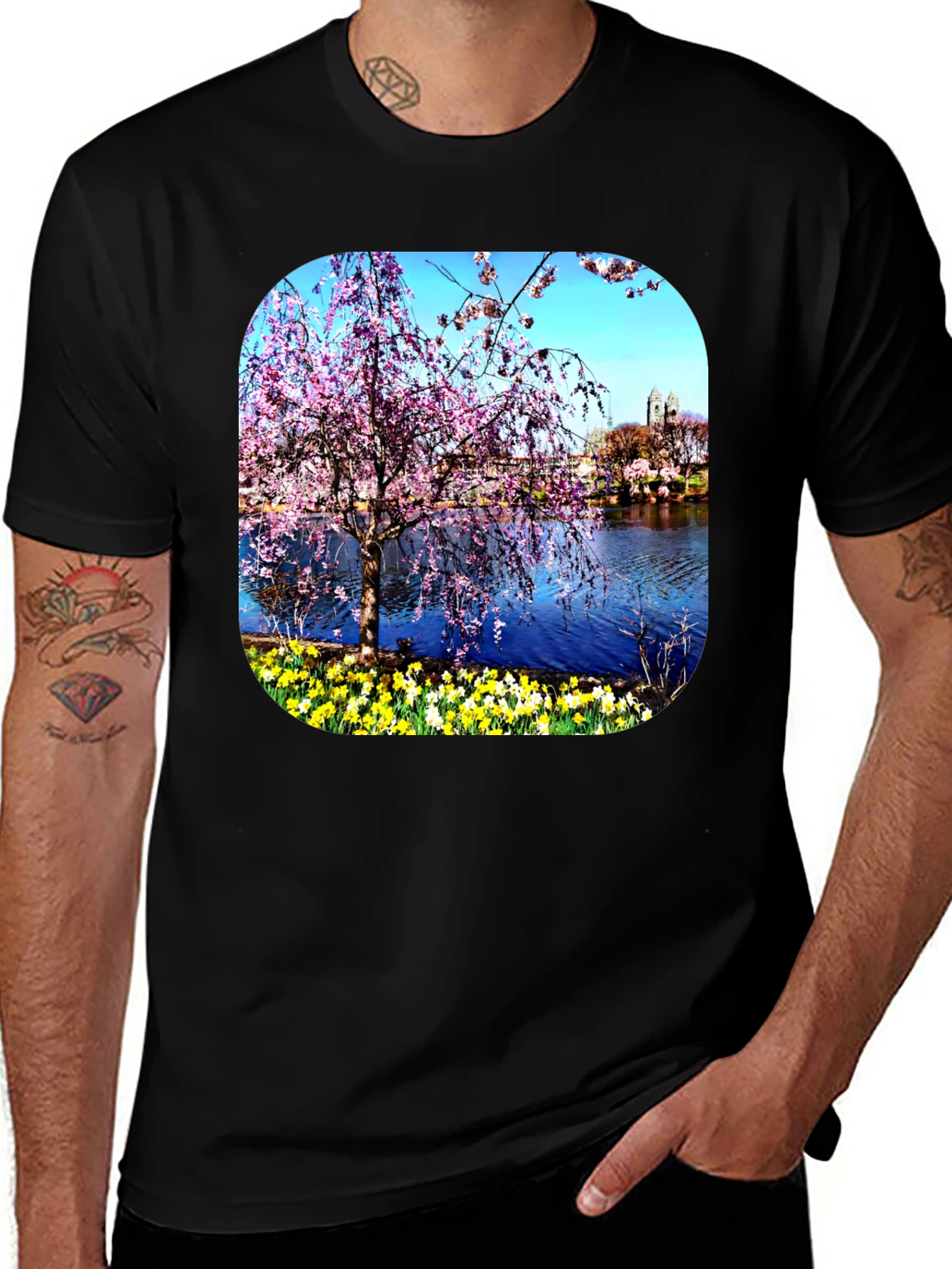Variant 8 of Floral Spring Lake T-Shirt