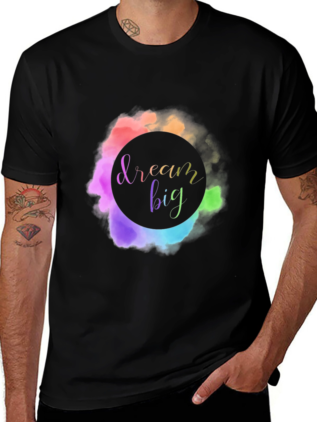 Variant 20 of Dream Big Graphic Tee - Stylish Black T-Shirt