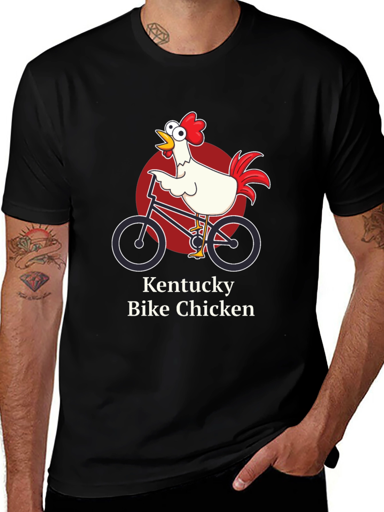 Variant 7 of Kentucky Bike Chicken Graphic Tee