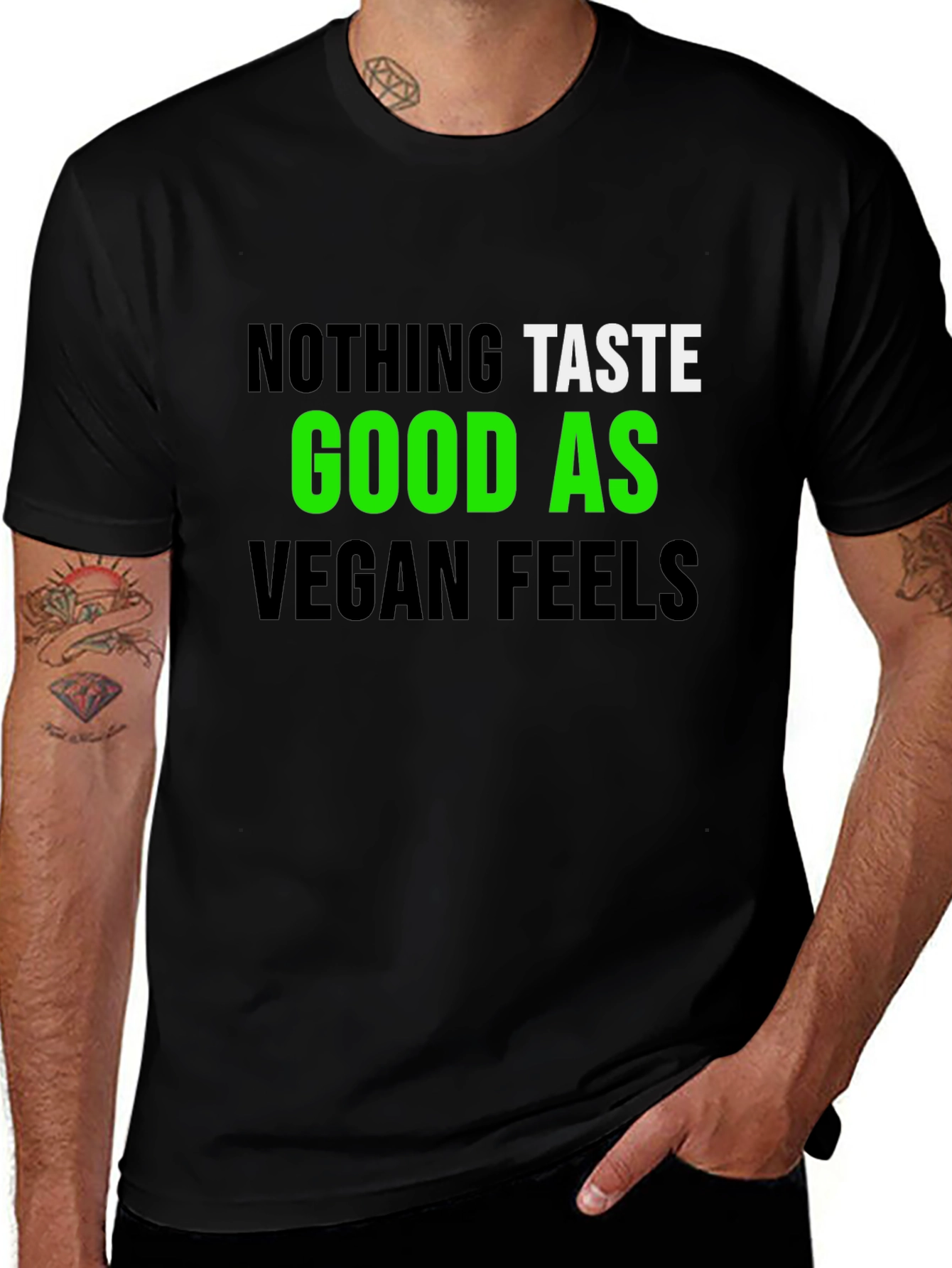 Variant 22 of Vegan Feels T-Shirt - Black