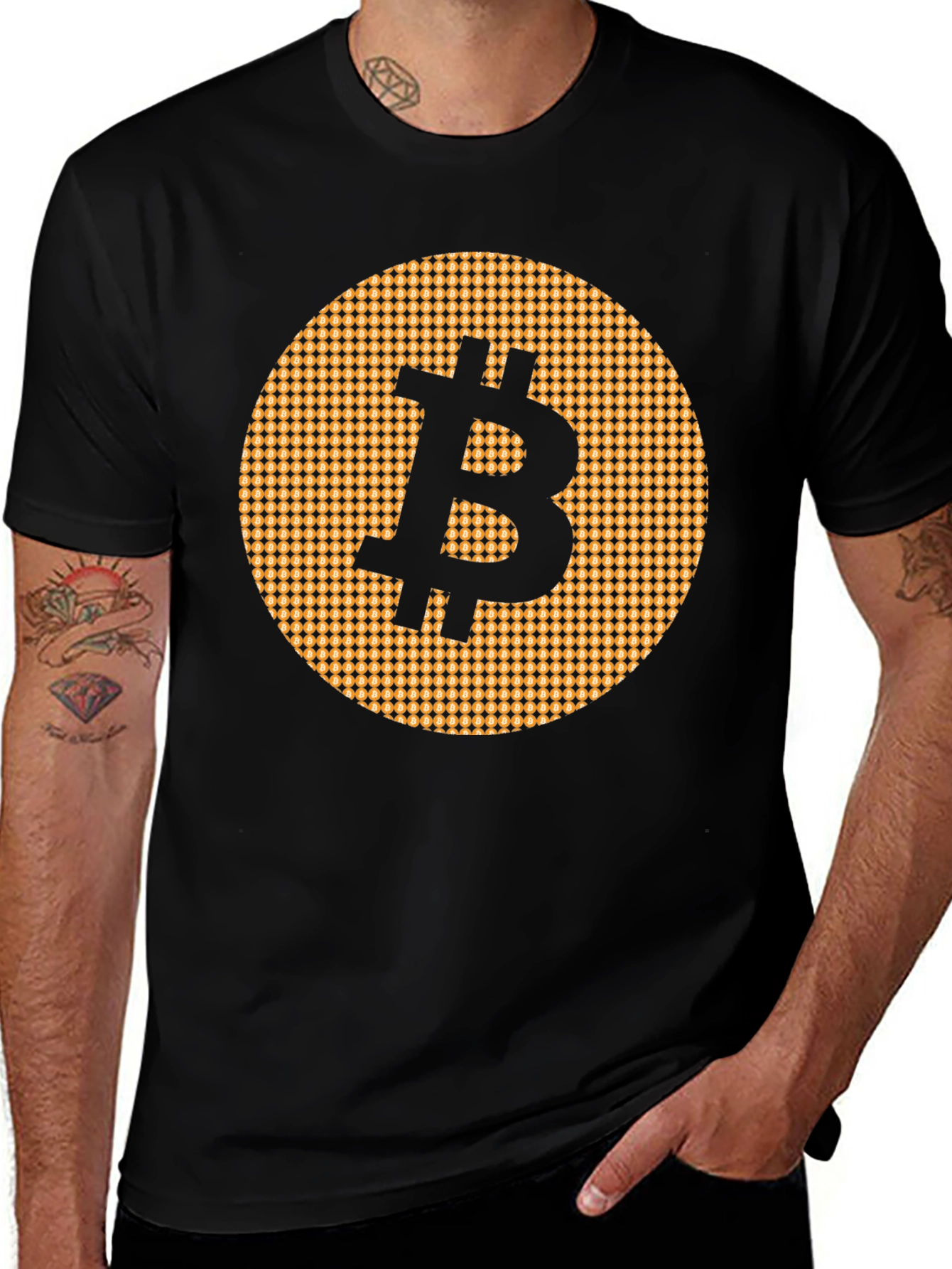 Black Bitcoin Black T-Shirt Cryptocurrency Tee main image