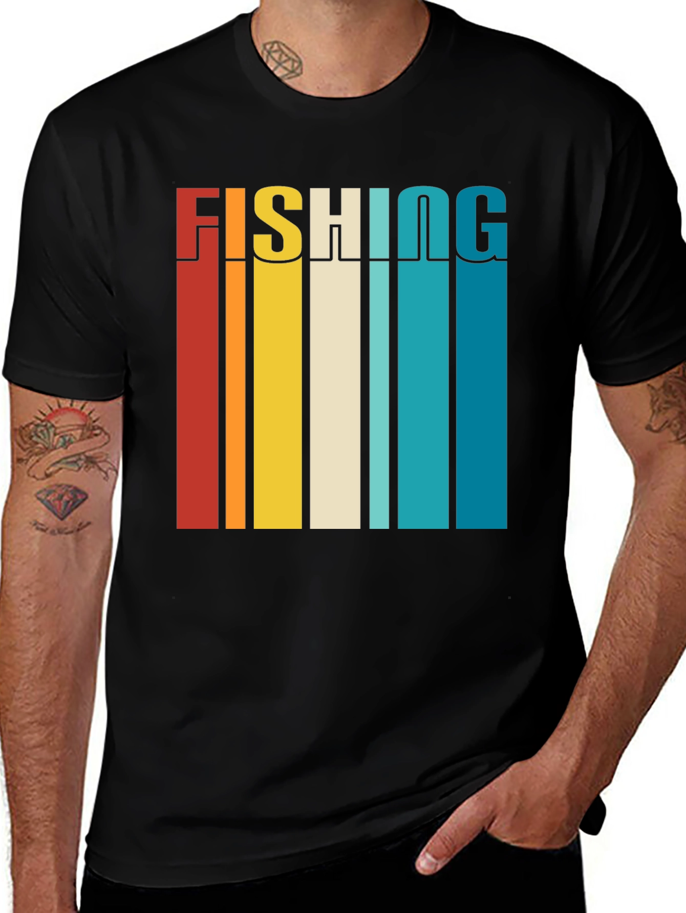 Variant 16 of Retro Fishing Graphic T-Shirt