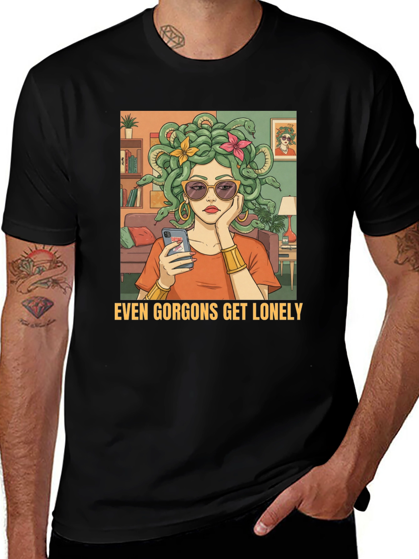 Even Gorgons Get Lonely Graphic T-Shirt