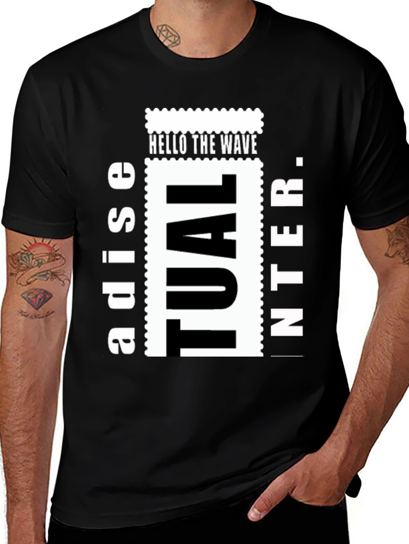 Variant 3 of "Hello The Wave" Graphic Tee
