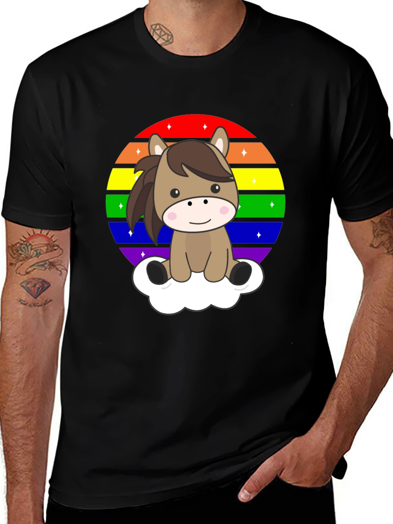 Variant 9 of Rainbow Horse Cloud T-Shirt