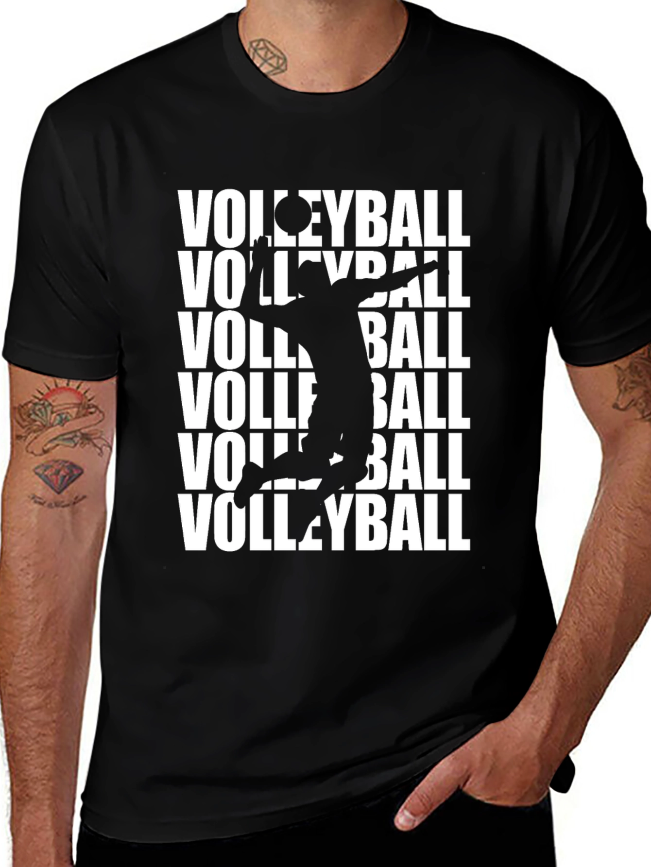 Variant 17 of Volleyball Player Graphic Print T-Shirt