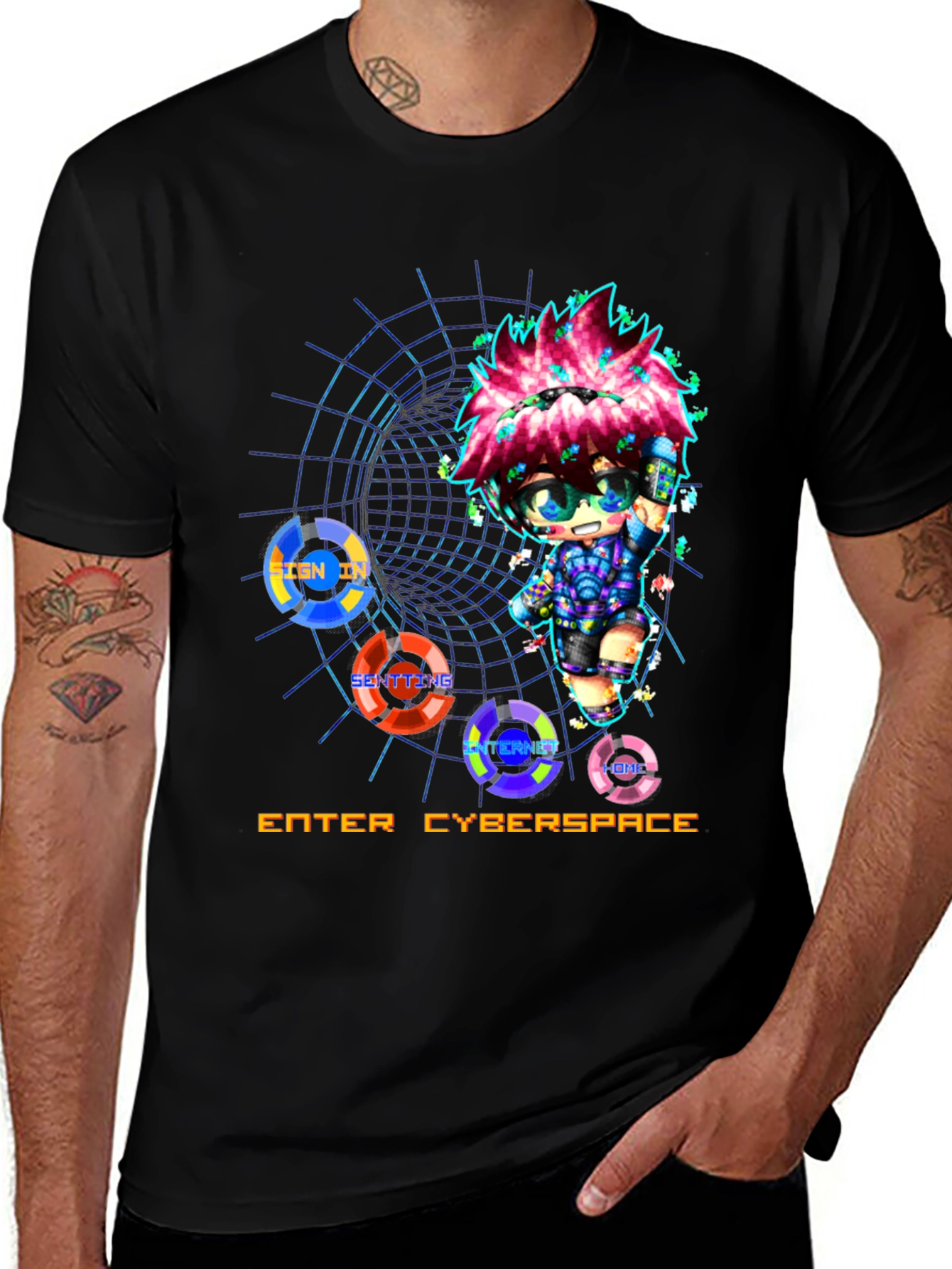 Variant 29 of Enter Cyberspace Graphic T-Shirt