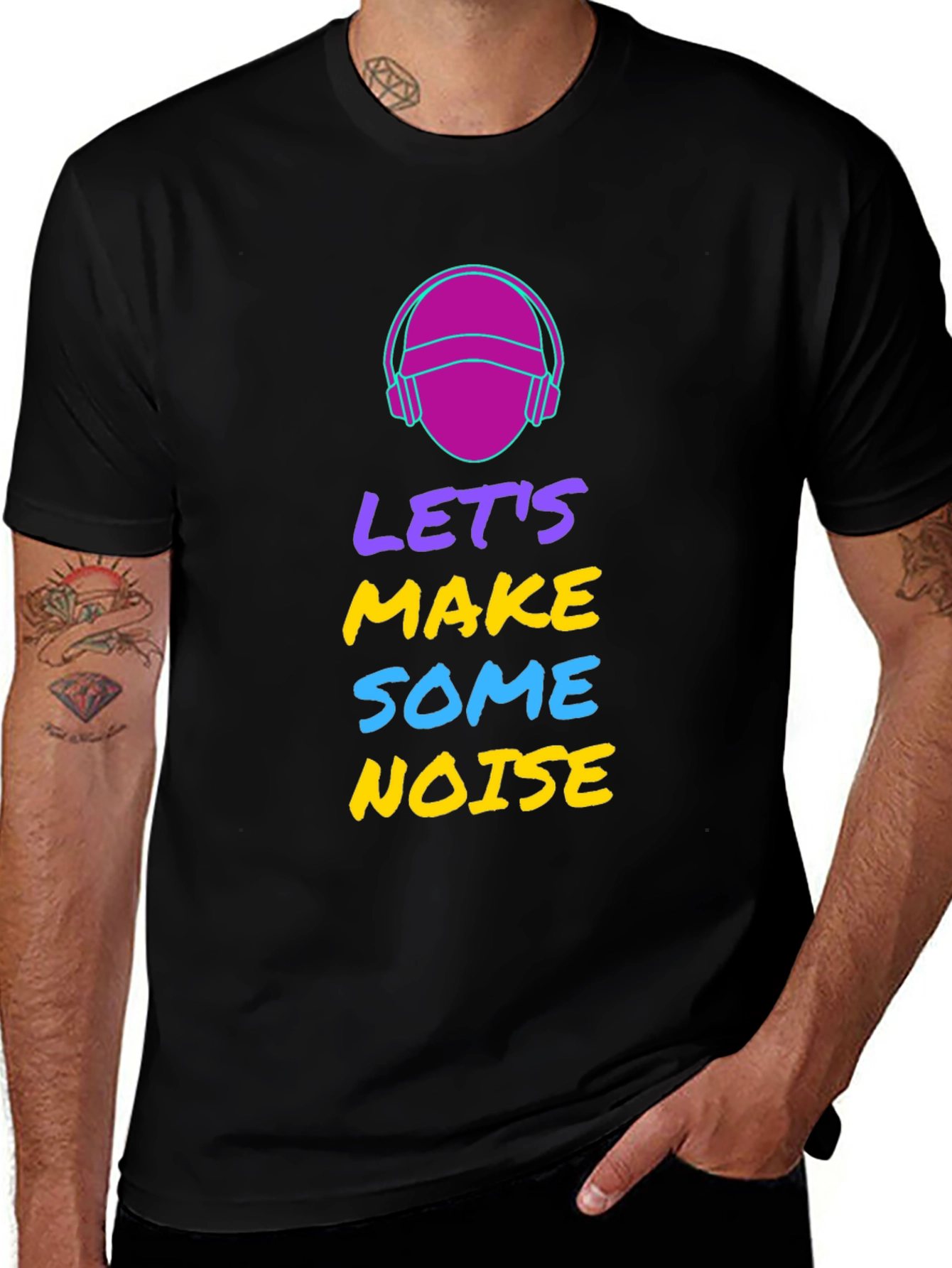 Variant 21 of Let's Make Some Noise Graphic Tee - Black