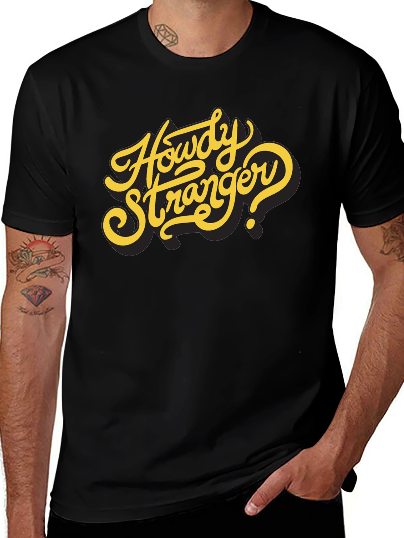 Variant 8 of Howdy Stranger Graphic T-Shirt - Western Style Tee