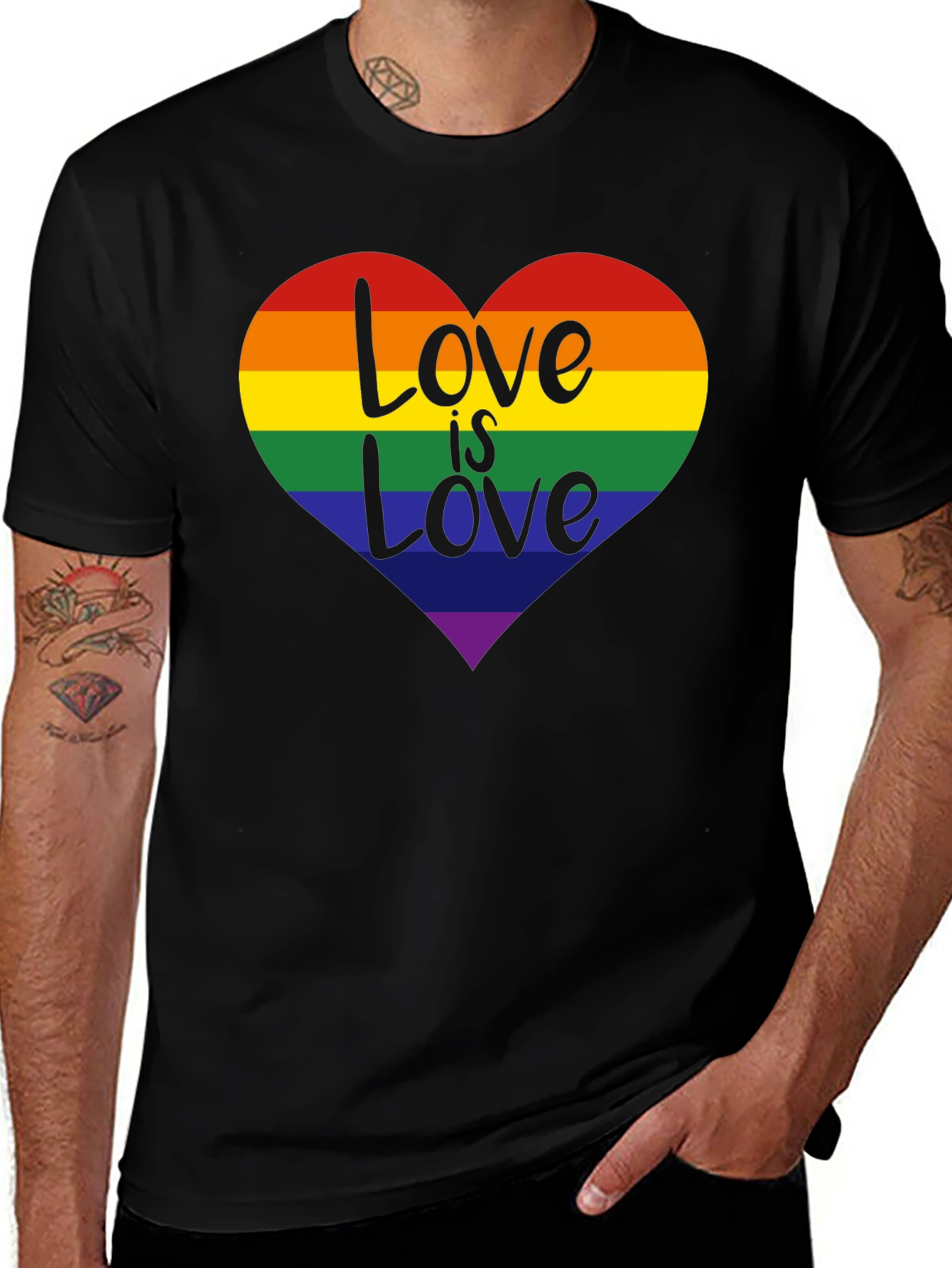Variant 7 of Love is Love Rainbow Heart T-Shirt