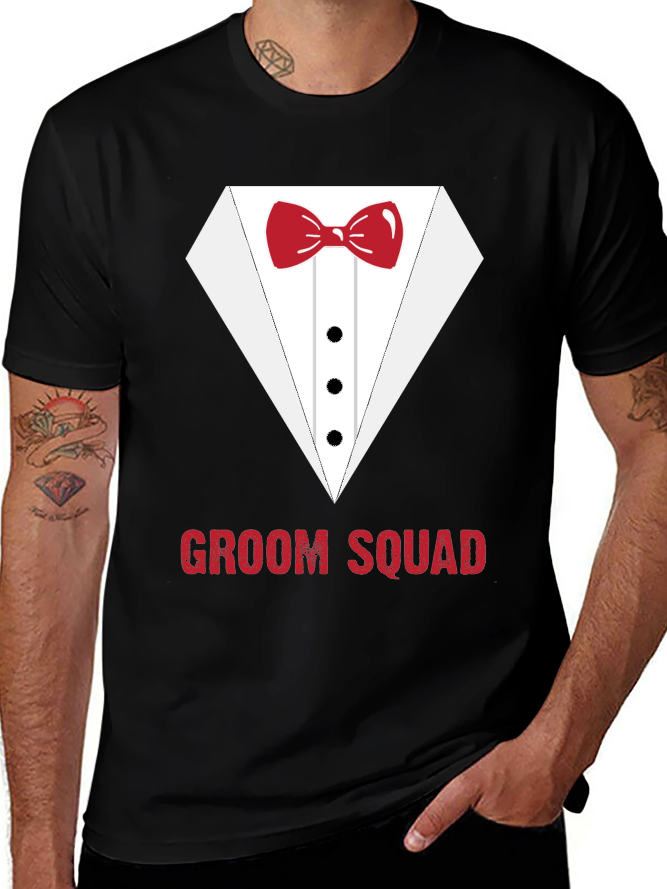 Groom Squad Tuxedo T-Shirt - Wedding Party Tee