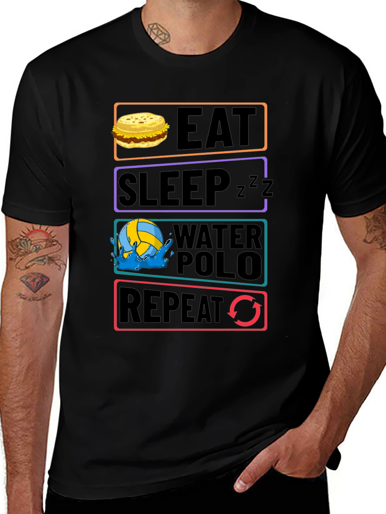 Variant 22 of Eat Sleep Water Polo Repeat T-Shirt