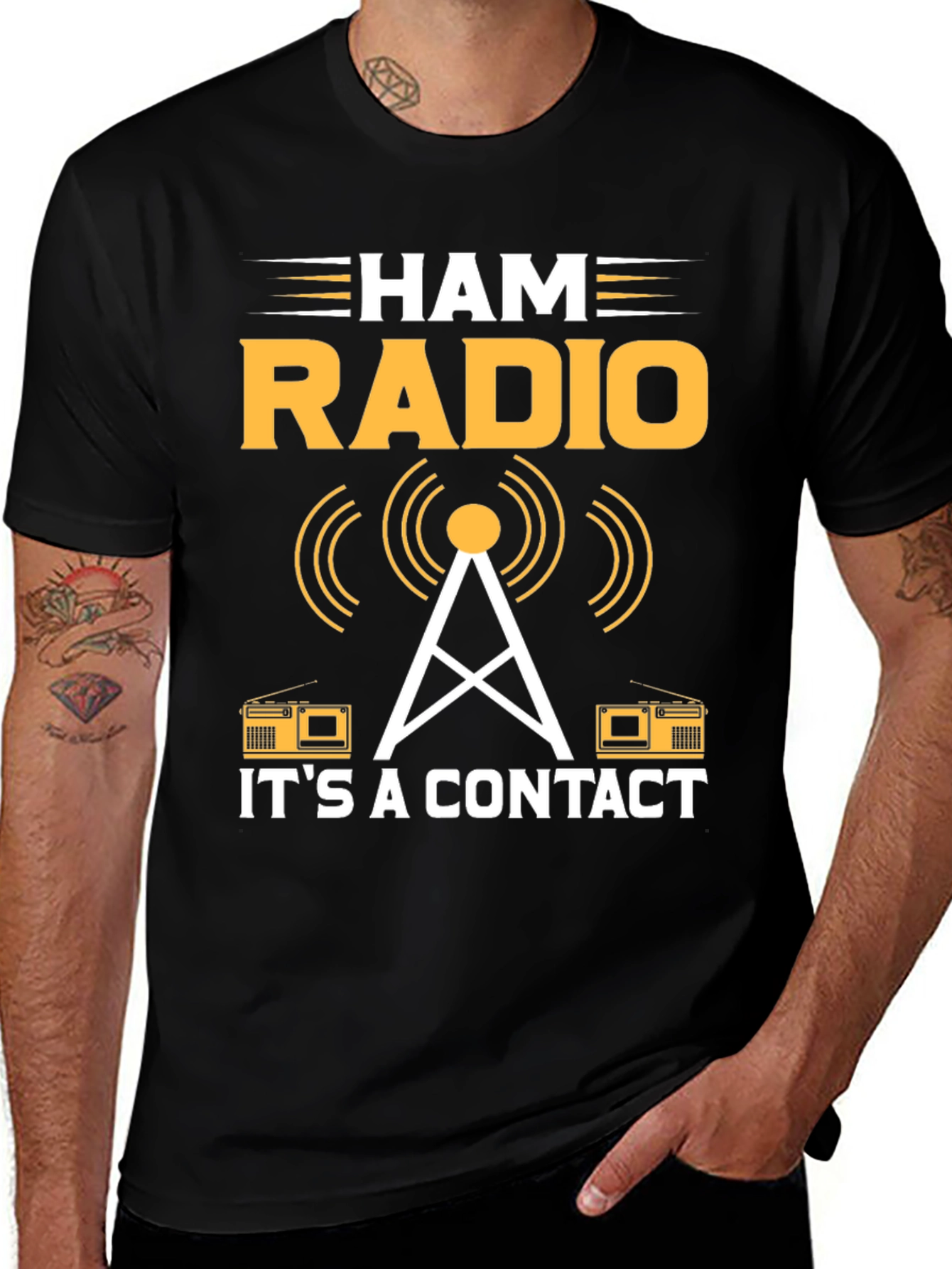 Variant 16 of Ham Radio Contact T-Shirt