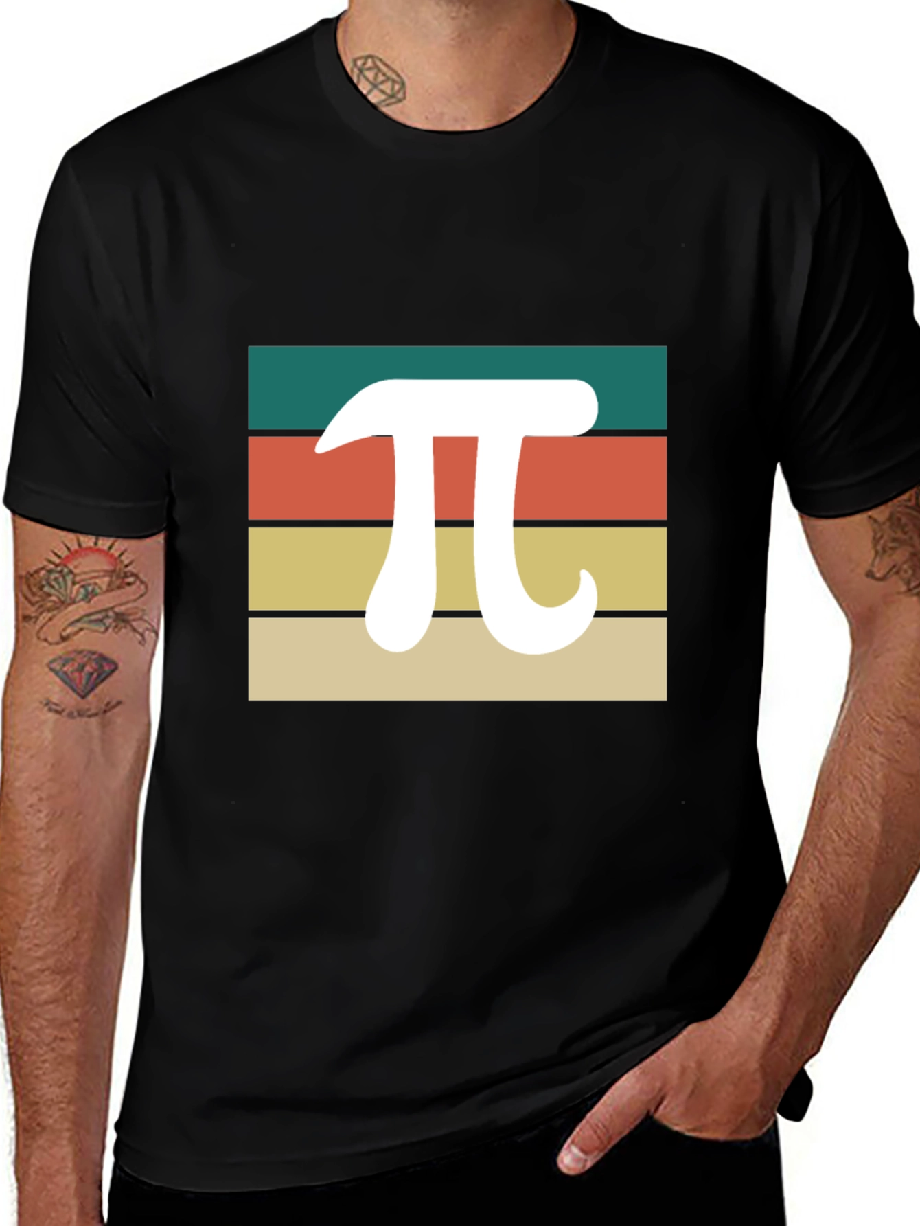 Variant 20 of Retro Pi Symbol Graphic Tee - Math Lover T-Shirt