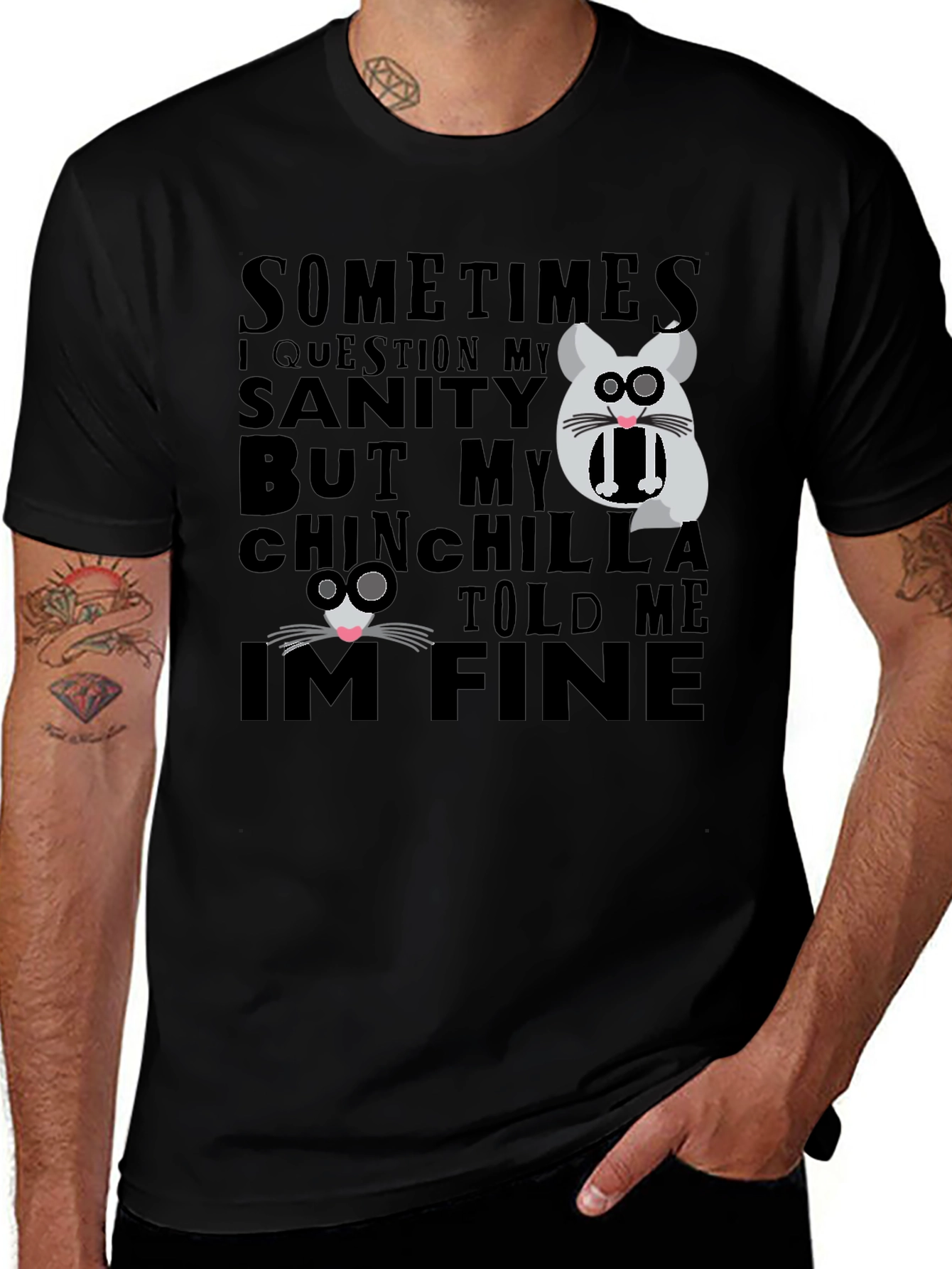 Funny Chinchilla T-Shirt - Sanity Check Tee