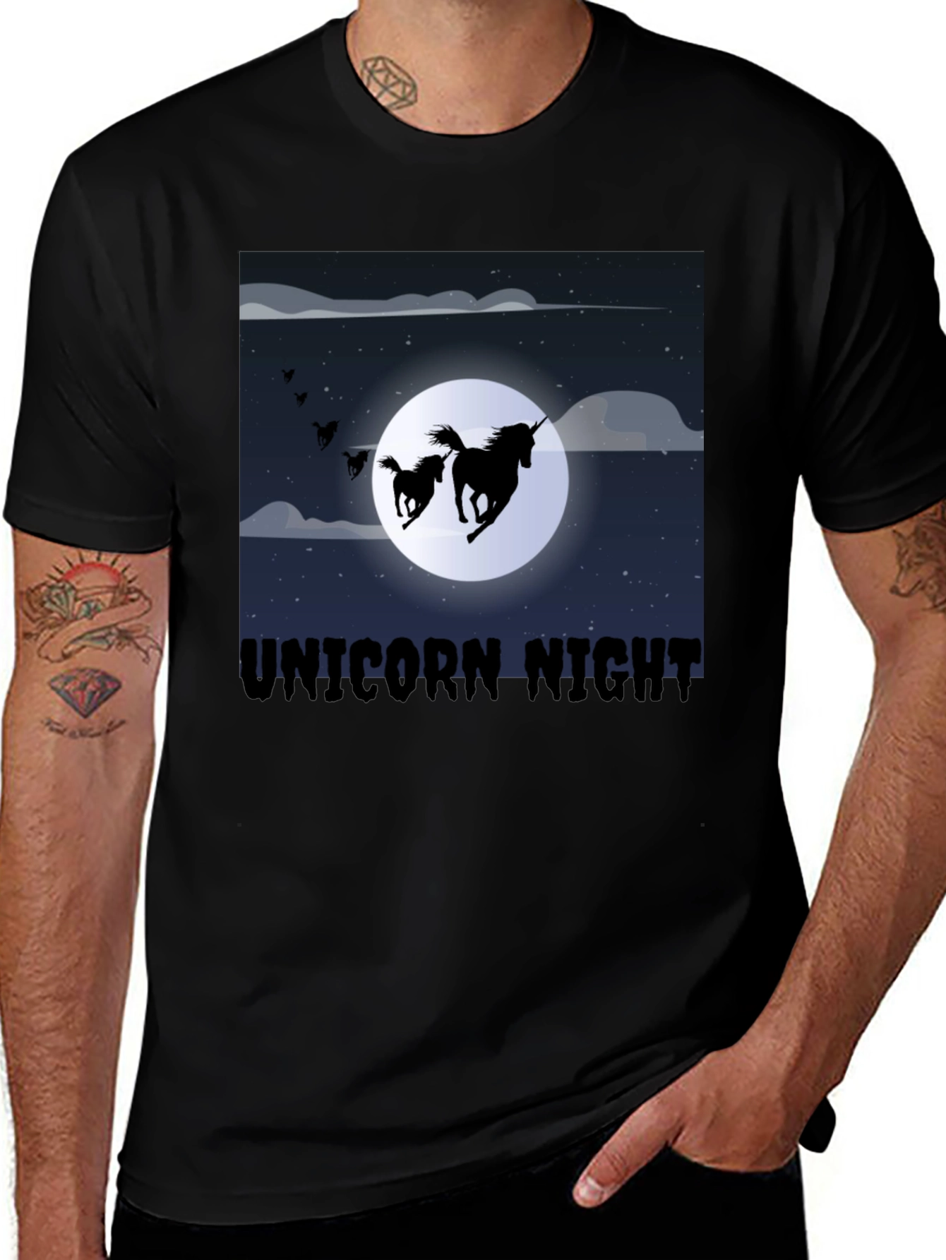 Variant 26 of Unicorn Night T-Shirt