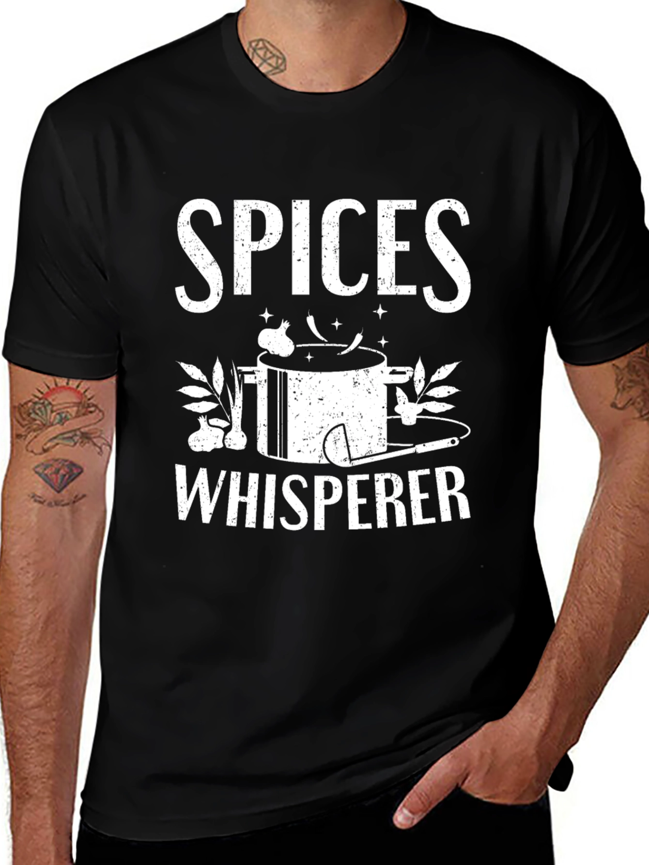 Spices Whisperer Graphic Tee - Chef Humor Shirt