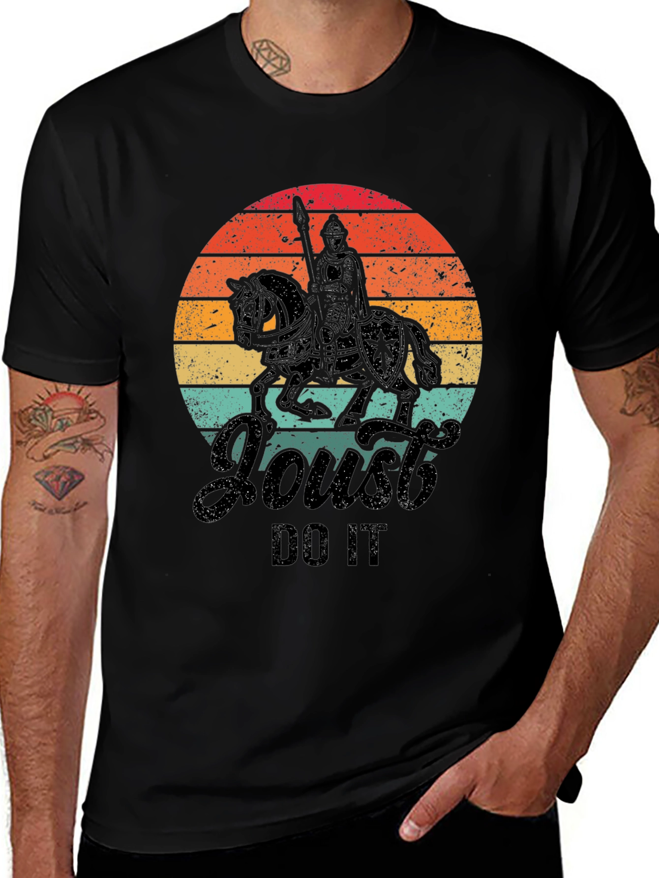 Variant 25 of Vintage Knight on Horseback Graphic T-Shirt