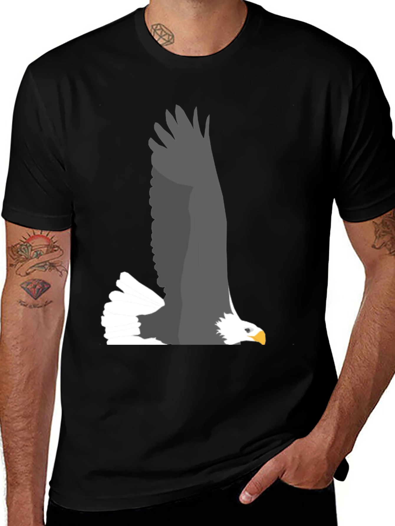 Variant 21 of Eagle Graphic Black T-Shirt