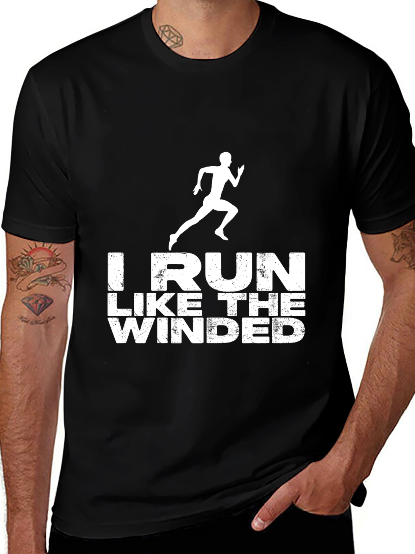Variant 8 of Funny Runner Tee: I Run Like The Winded