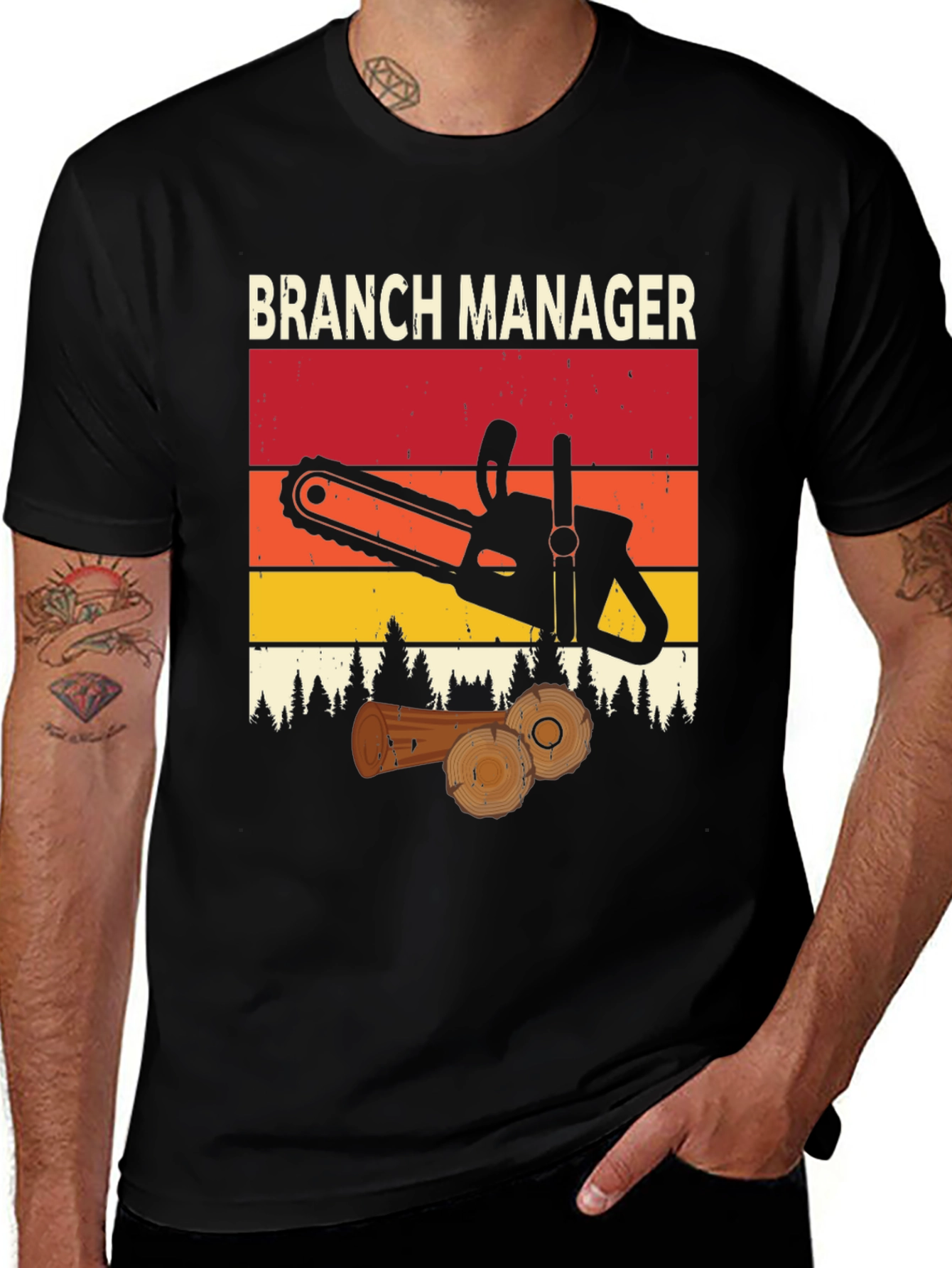 Branch Manager Chainsaw Graphic T-Shirt