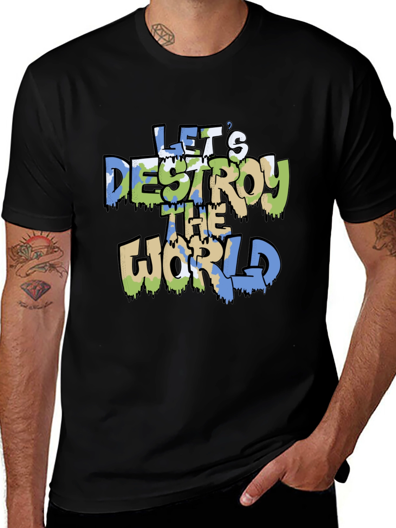 Variant 22 of Destroy the World Graphic Tee