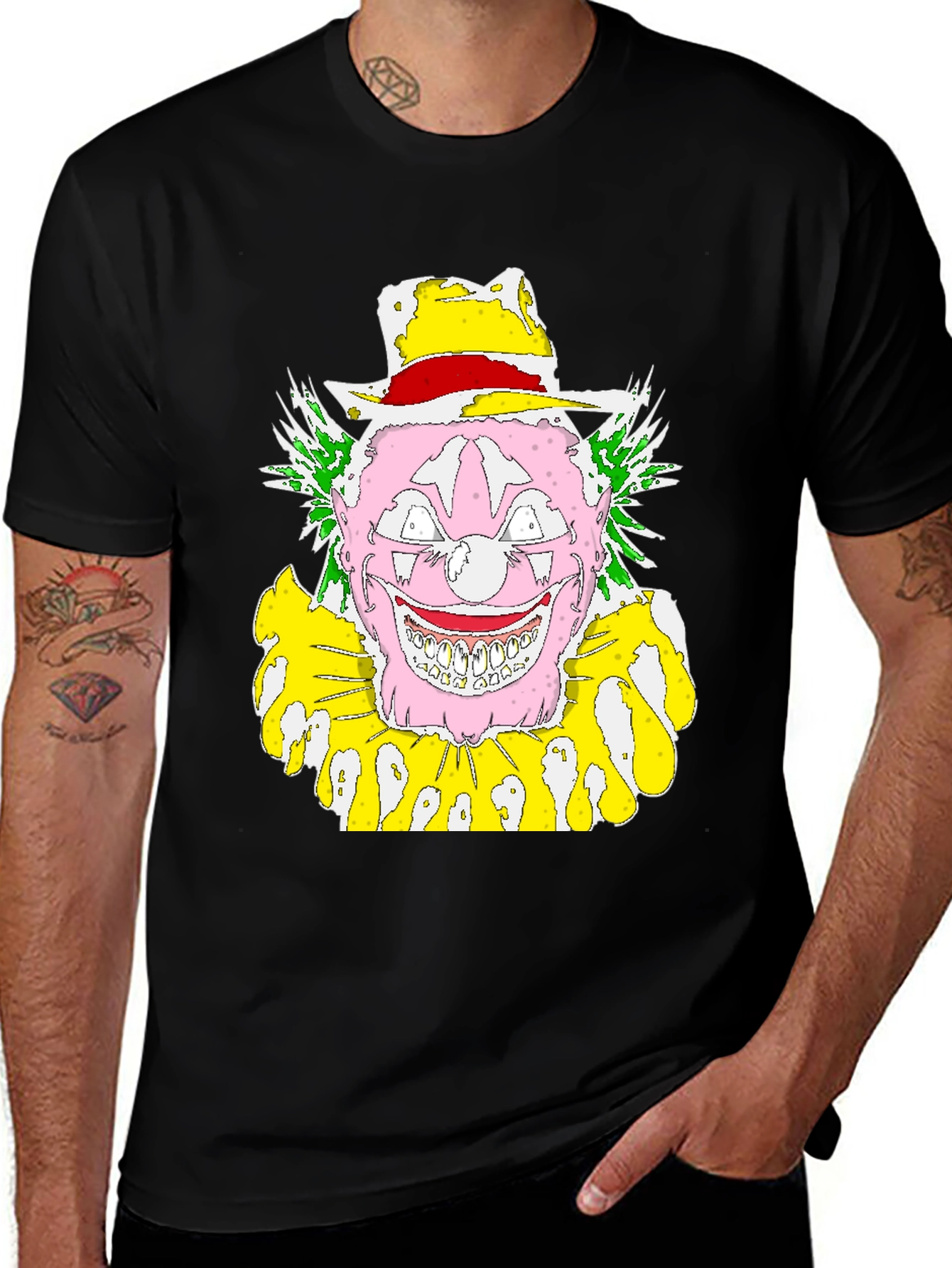 Variant 8 of Creepy Clown Graphic Tee - Unique Design