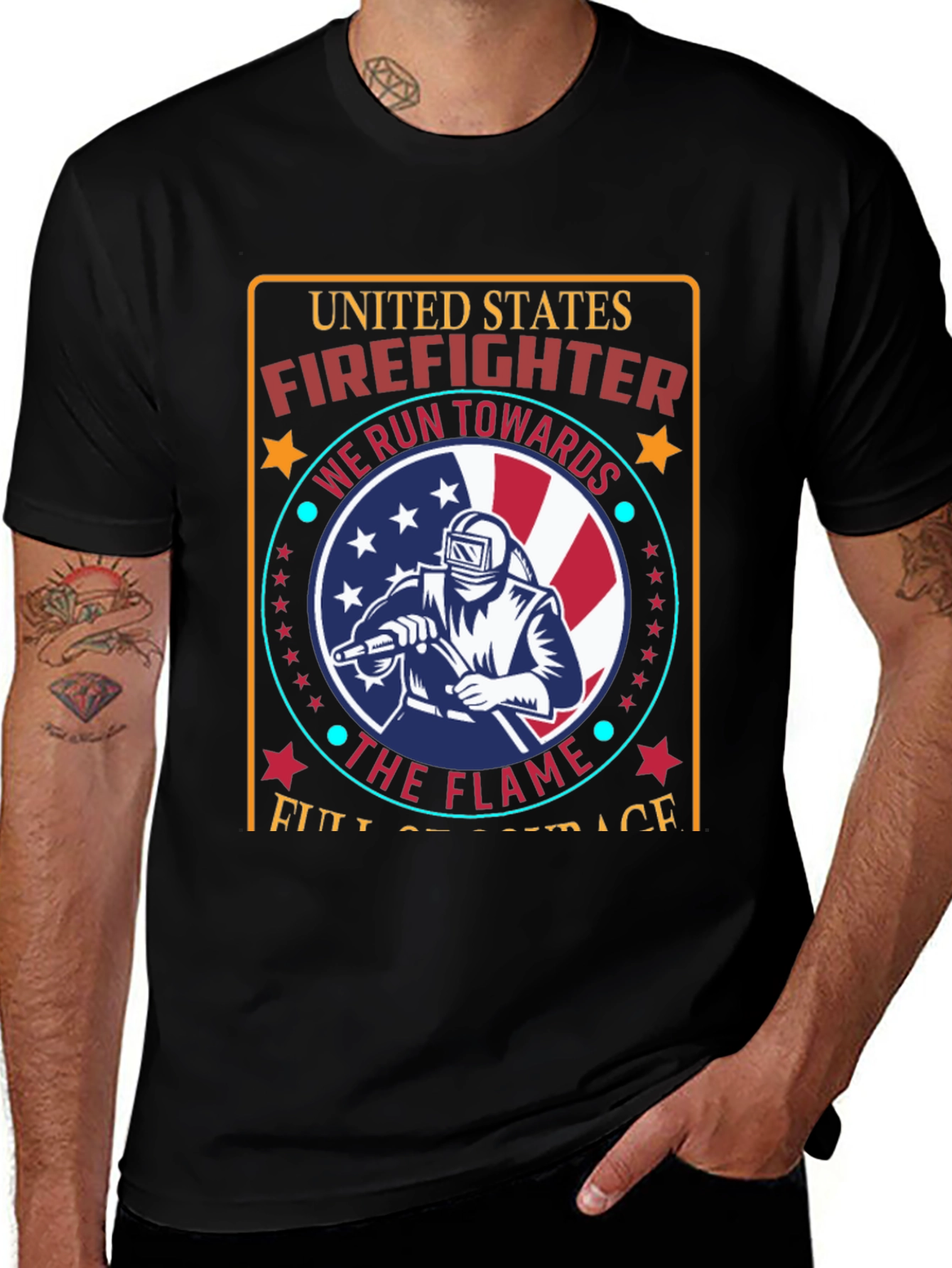 Variant 24 of United States Firefighter Graphic Tee