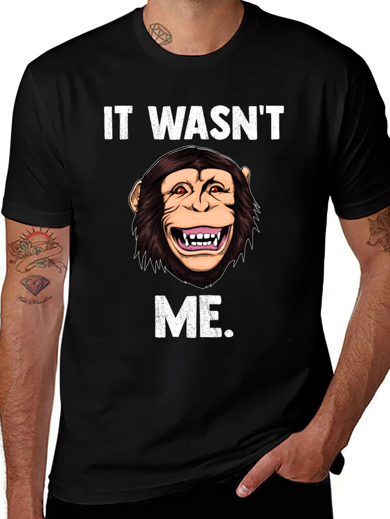 Variant 8 of Funny Monkey It Wasn't Me T-Shirt