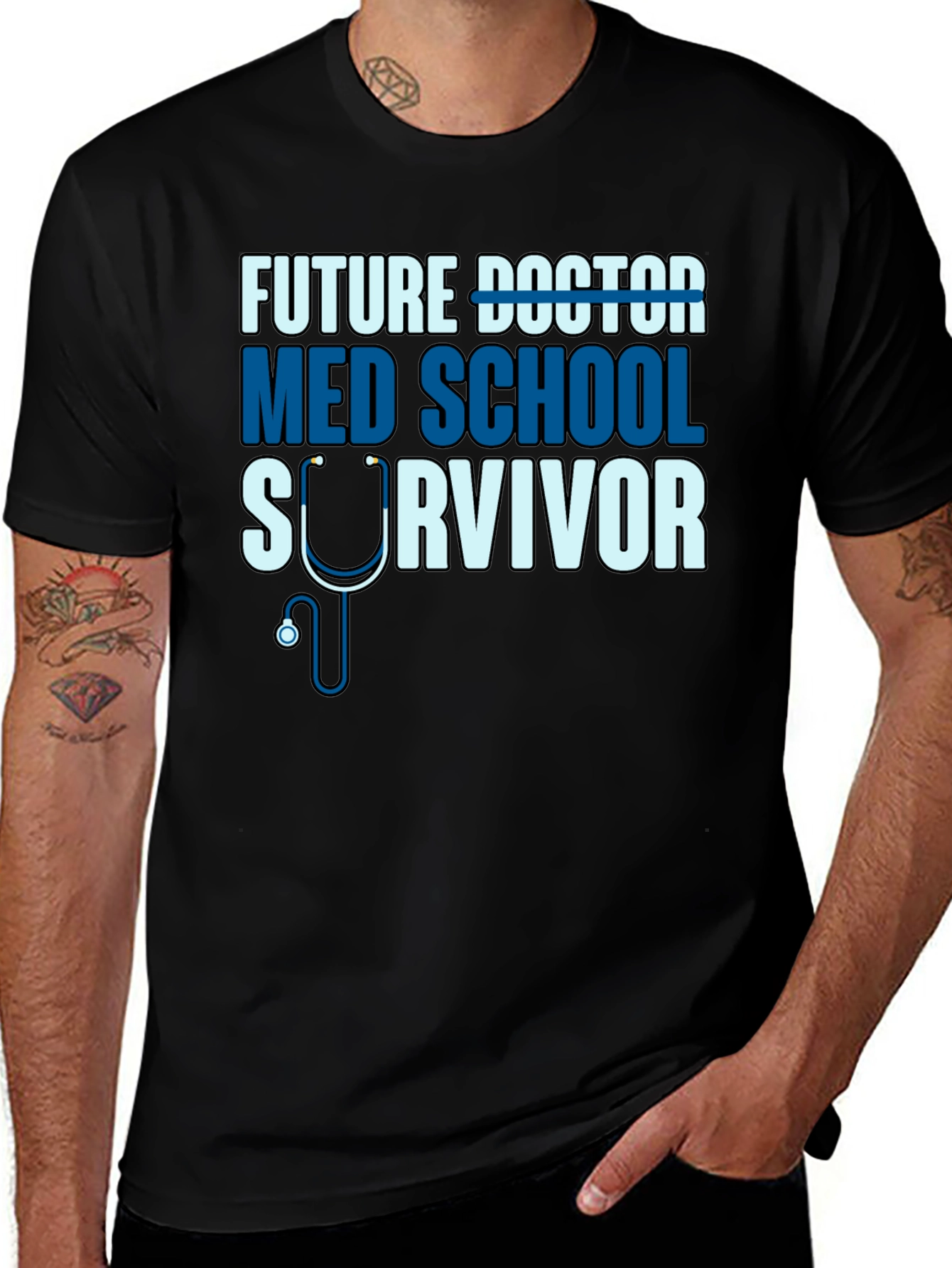Variant 3 of Future Doctor Med School Survivor T-Shirt