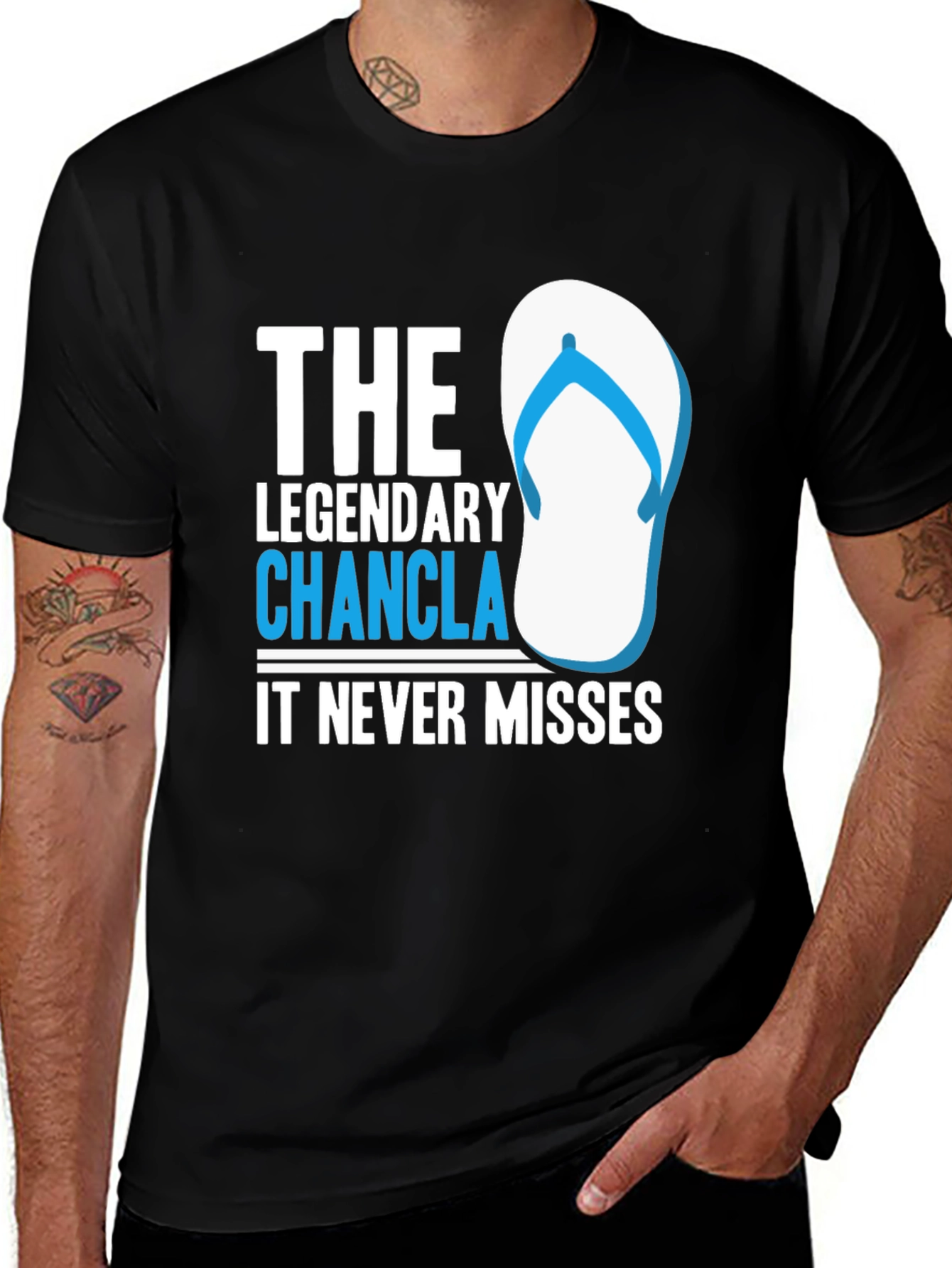 Variant 7 of Legendary Chancla T-Shirt - It Never Misses