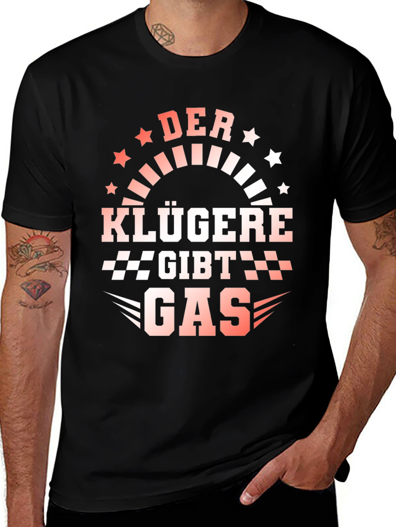 Variant 24 of Der Klügere Gibt Gas T-Shirt - German Racing Tee