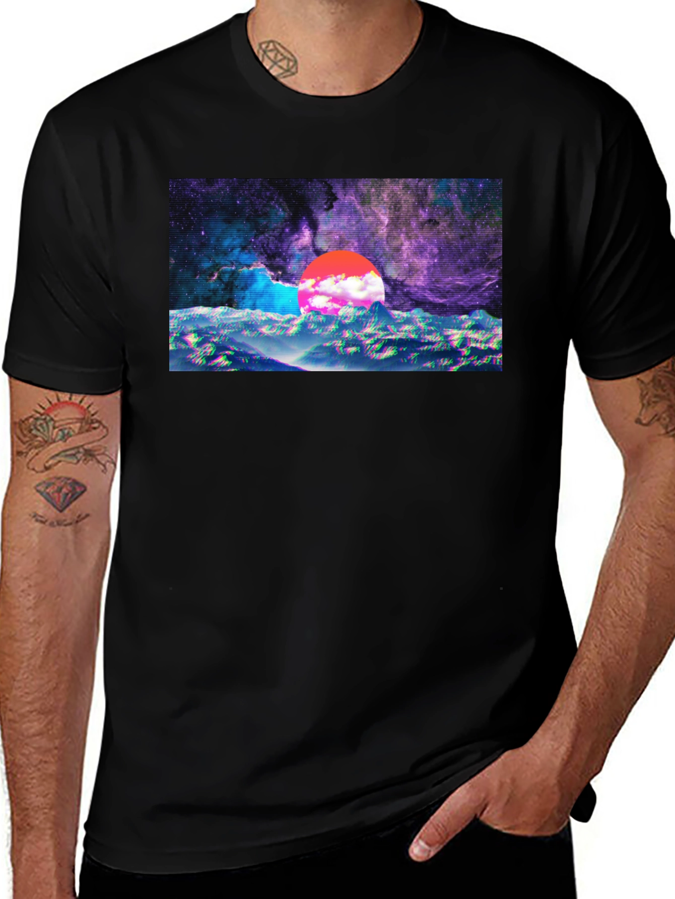 Variant 27 of Galaxy Sunset T-Shirt - Modern Graphic Tee