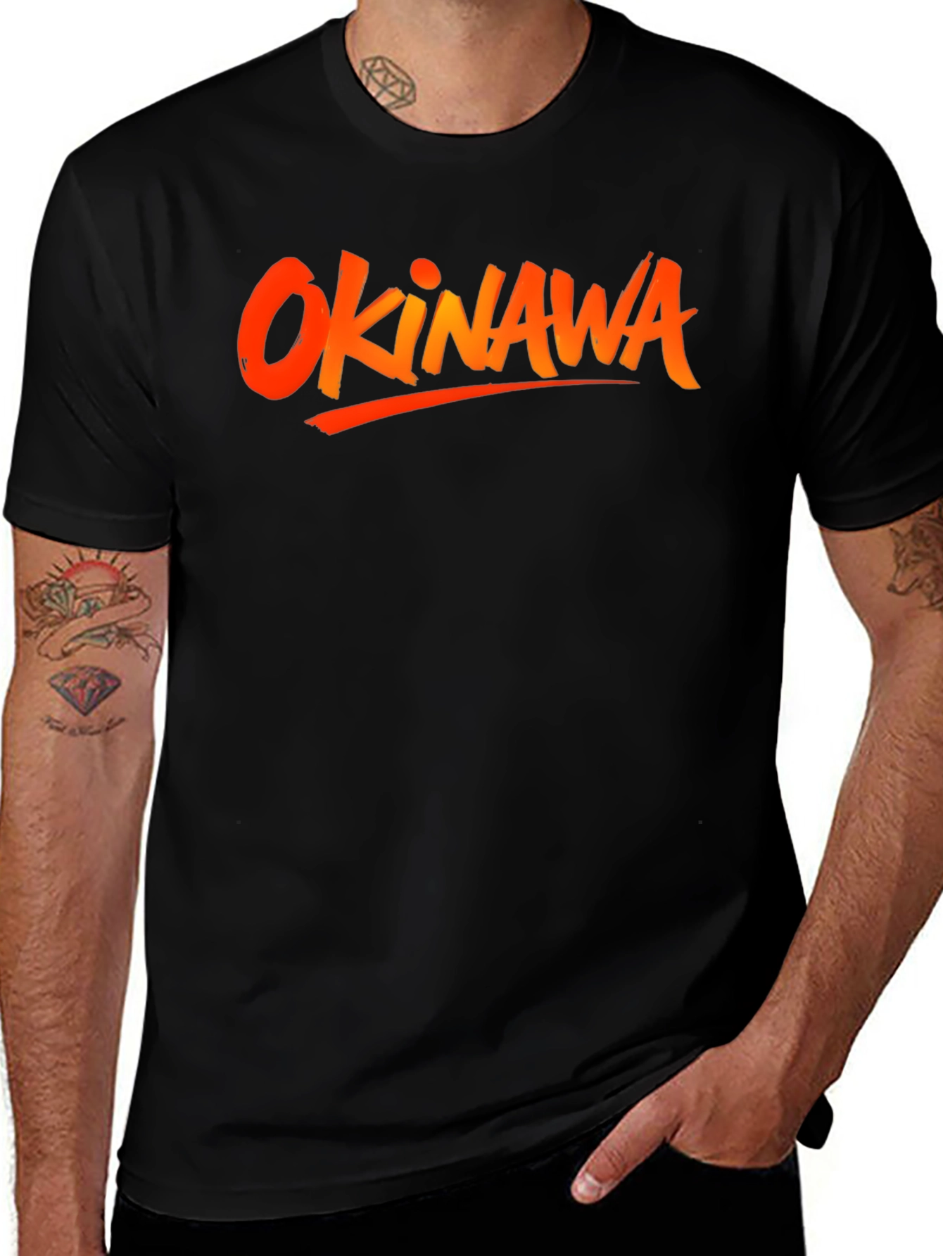 Okinawa Graphic Tee - Black Short Sleeve T-Shirt