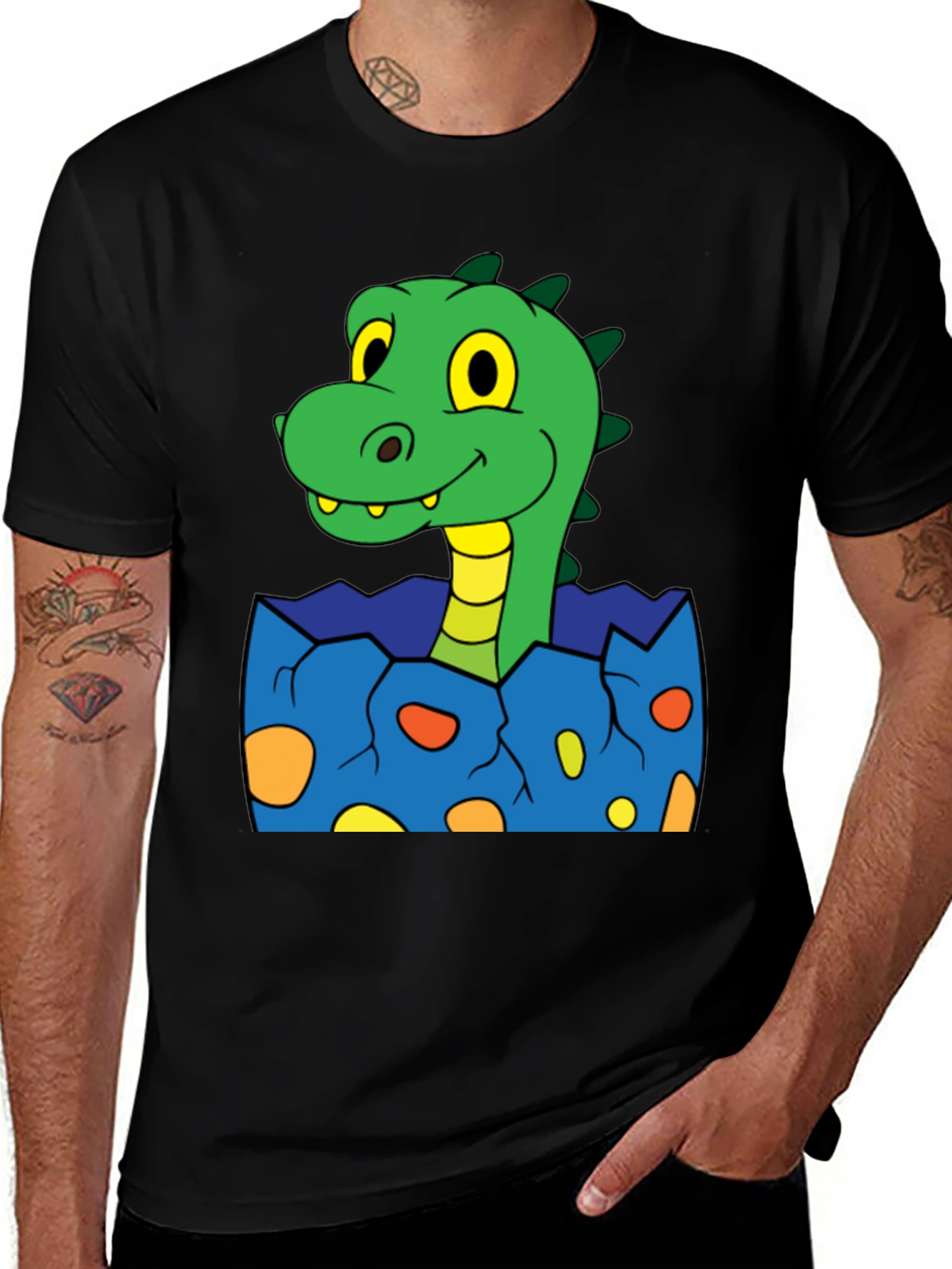 Variant 15 of Dino Hatchling T-Shirt - Cute Cartoon Graphic Tee