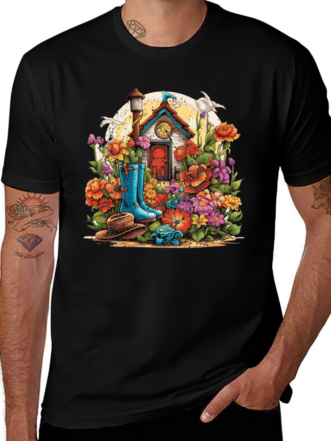 Variant 13 of Floral Garden House T-Shirt