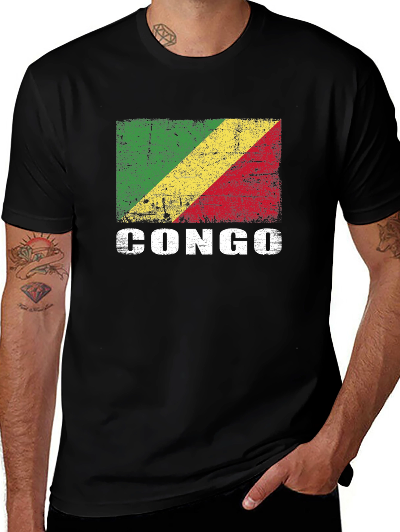 Variant 9 of Congo Flag Graphic T-Shirt