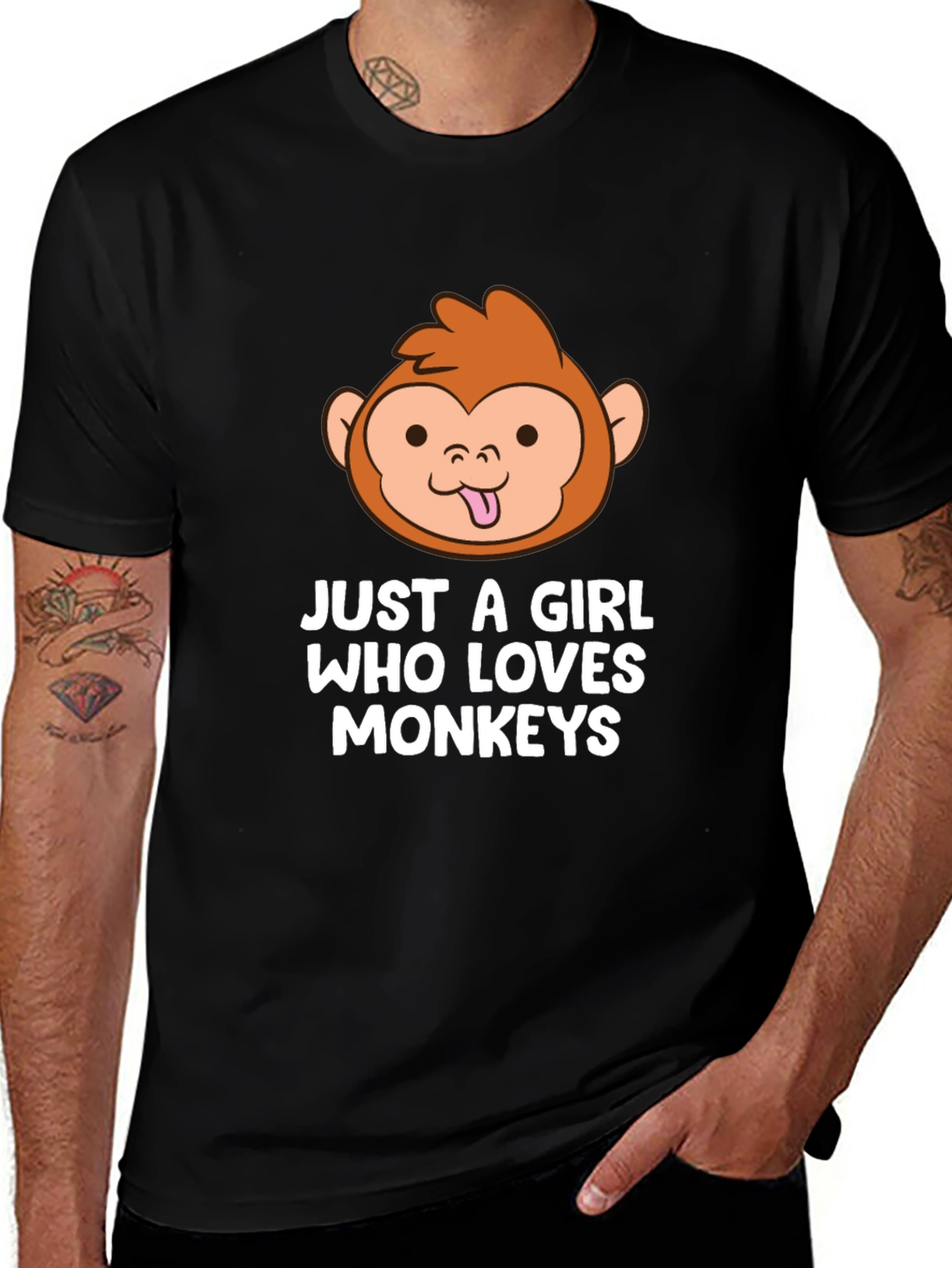 Just a Girl Who Loves Monkeys T-Shirt