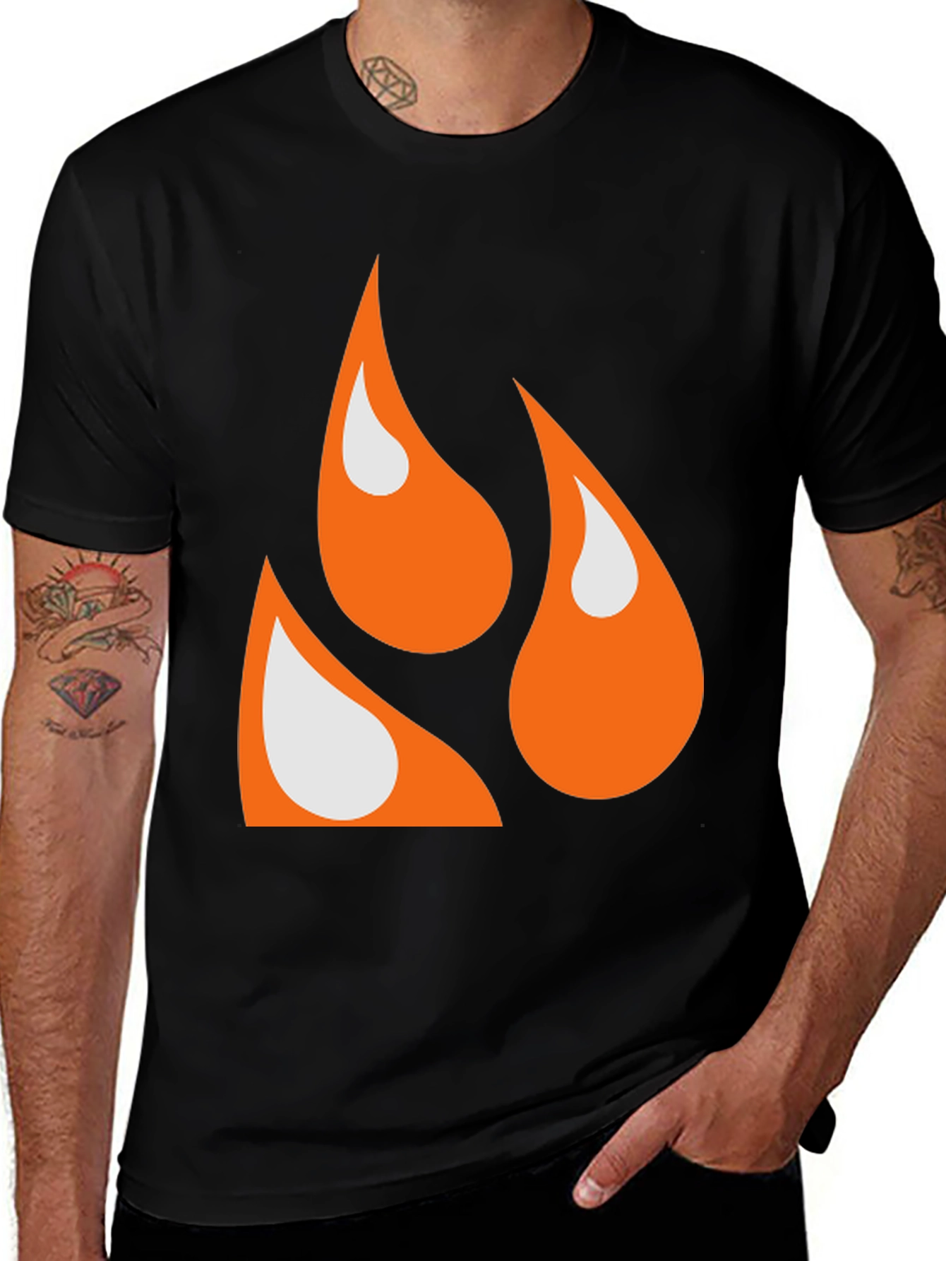 Variant 15 of Flame Graphic T-Shirt - Bold Design, Casual Wear