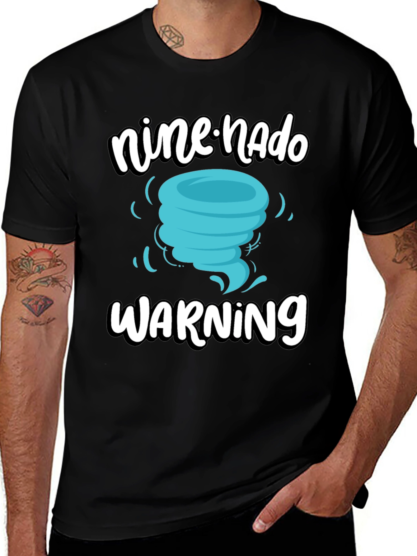 Variant 30 of Nine-nado Warning T-Shirt: Fun Birthday Tornado Tee