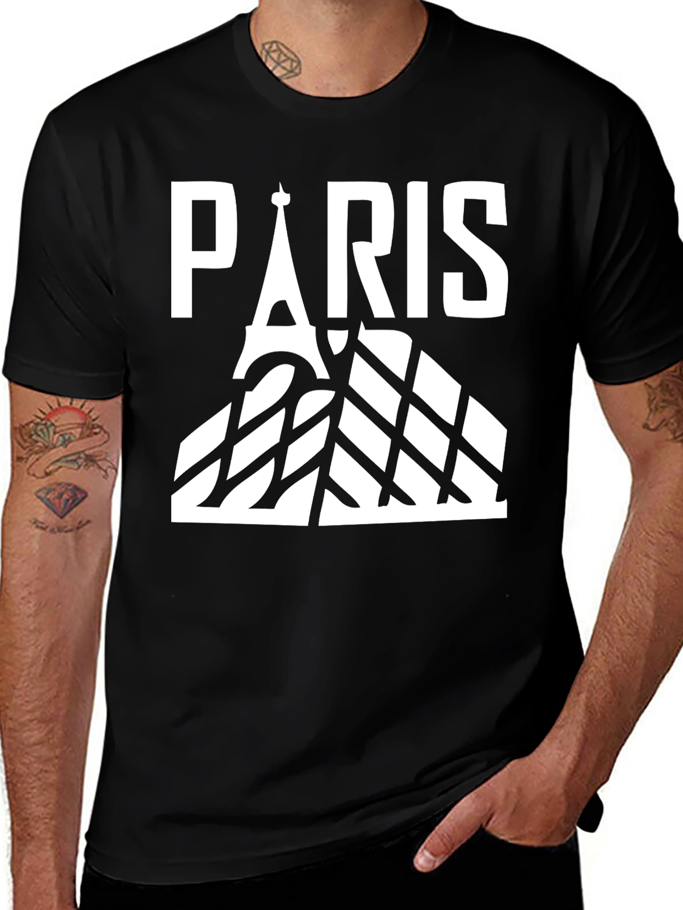 Paris Graphic Tee - Eiffel Tower Men's T-Shirt