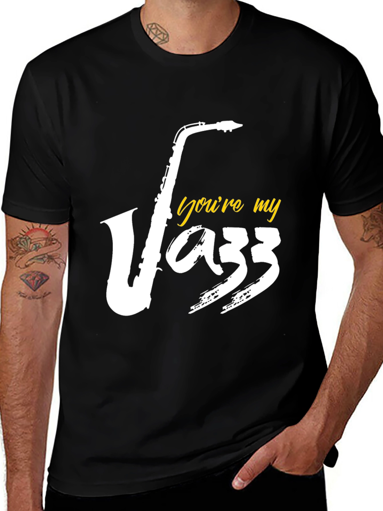 Variant 14 of You're My Jazz Saxophone T-Shirt - Black