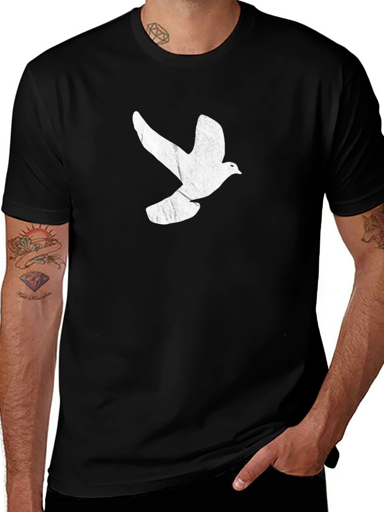 Variant 7 of Dove Graphic Black T-Shirt