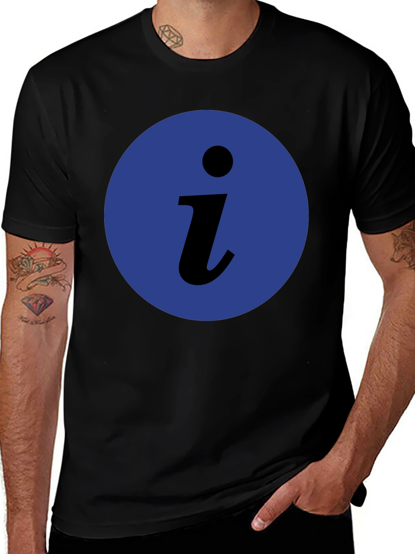 Variant 25 of Info Icon Black T-Shirt